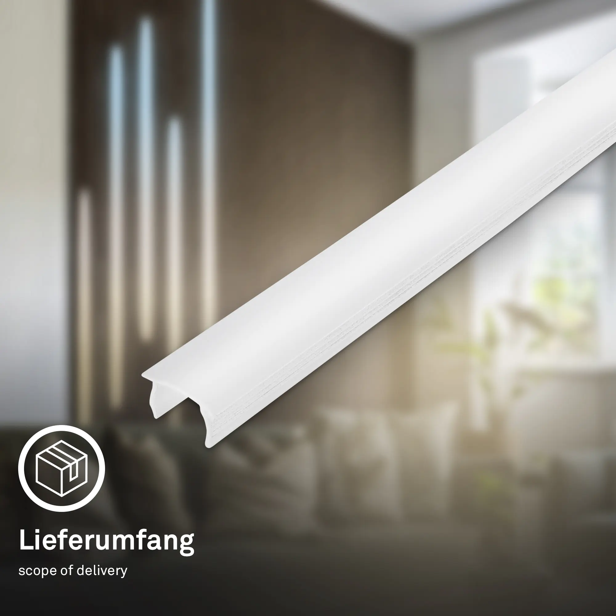 Briloner PC Profil Pimp Diffusor your Panel 1,3 m, Kunststoff, 14-15 mm, weiß