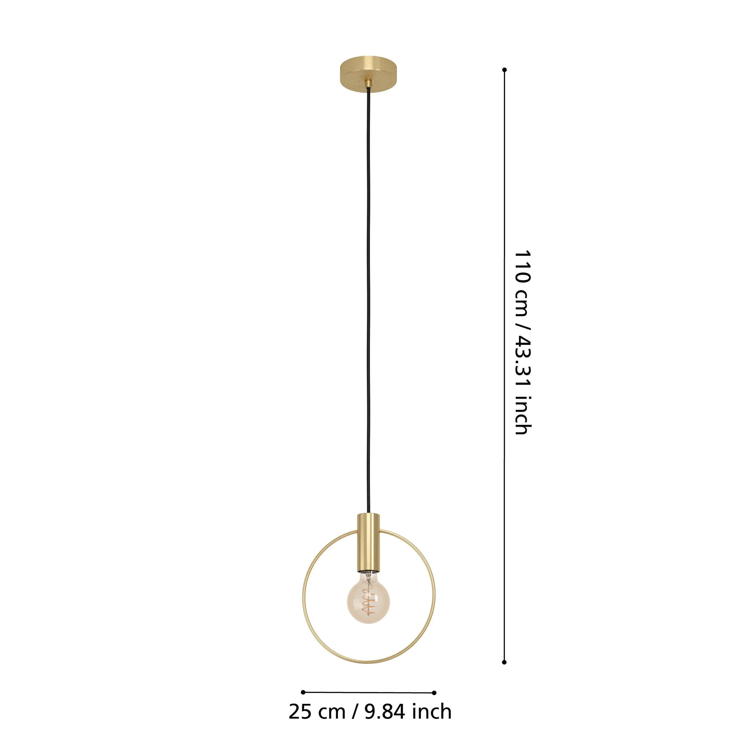 Eglo Pendelleuchte Manizales messing 25 x 10,5 x 110 cm Eglo Pendelleuchte Manizales messing 25 x 10,5 x 110 cm