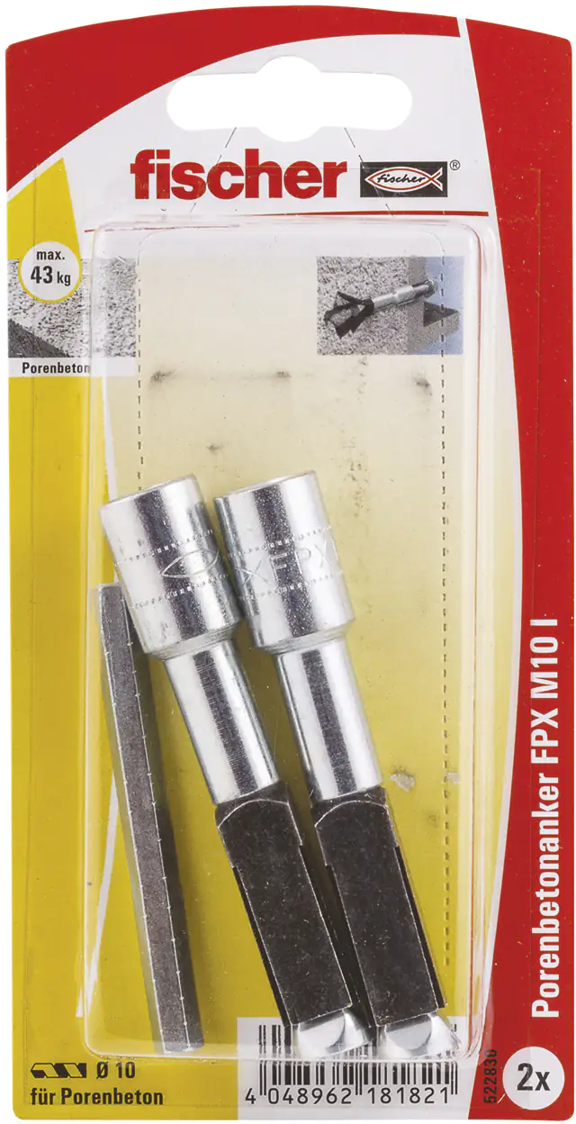 Fischer Porenbetonanker FPX 10.0 x 75 mm - 2 Stück