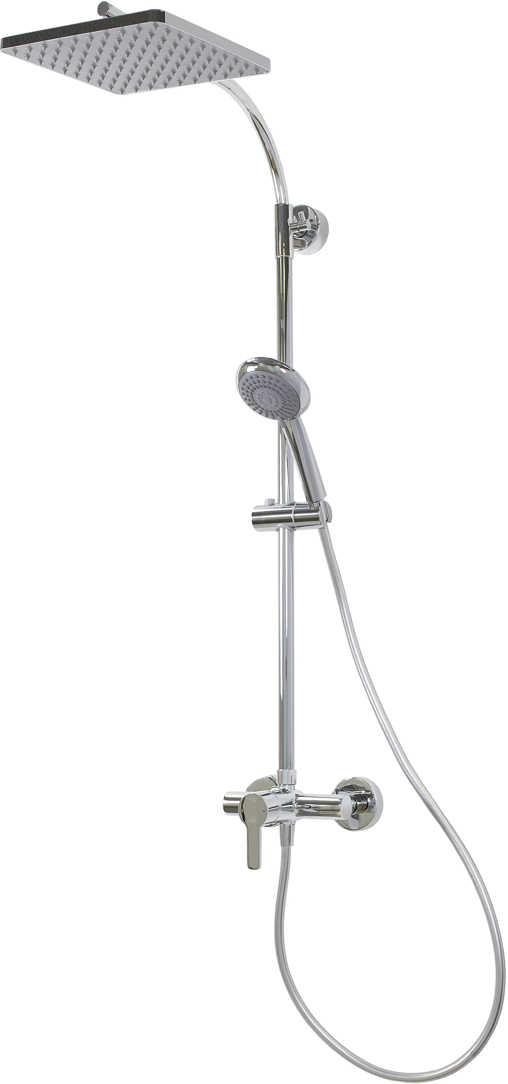 Breuer Duschsäule Aquamaxx 320 Einhebelm. Einhebelmischer, verchromt, Kopfbrause eckig