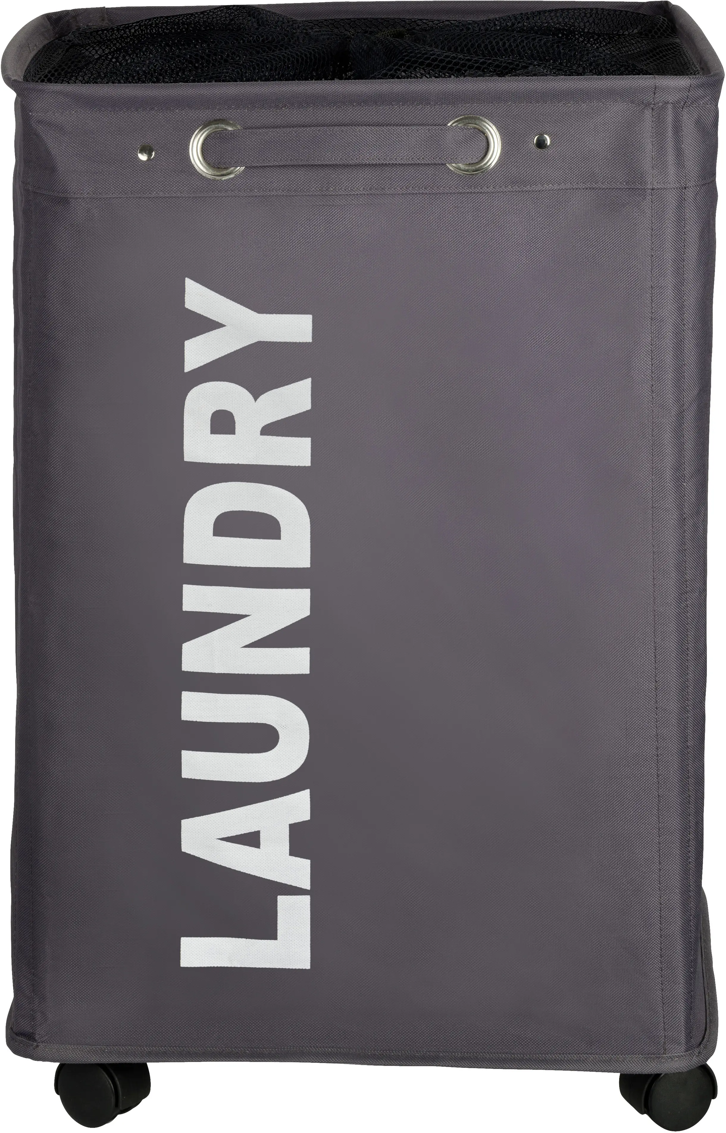 Wenko Wäschesammler Quadro 79 l, grau