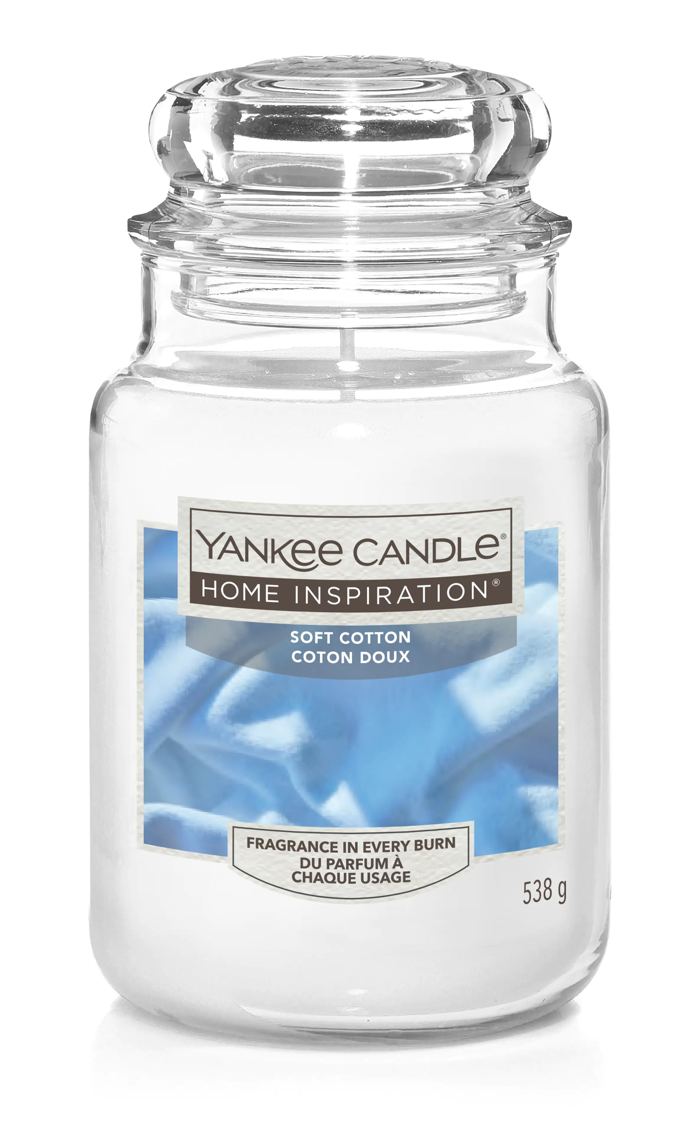 Yankee Candle Duftkerze Großes Glas Soft Cotton 538 g, weiß Yankee Candle Duftkerze Großes Glas Soft Cotton 538 g, weiß