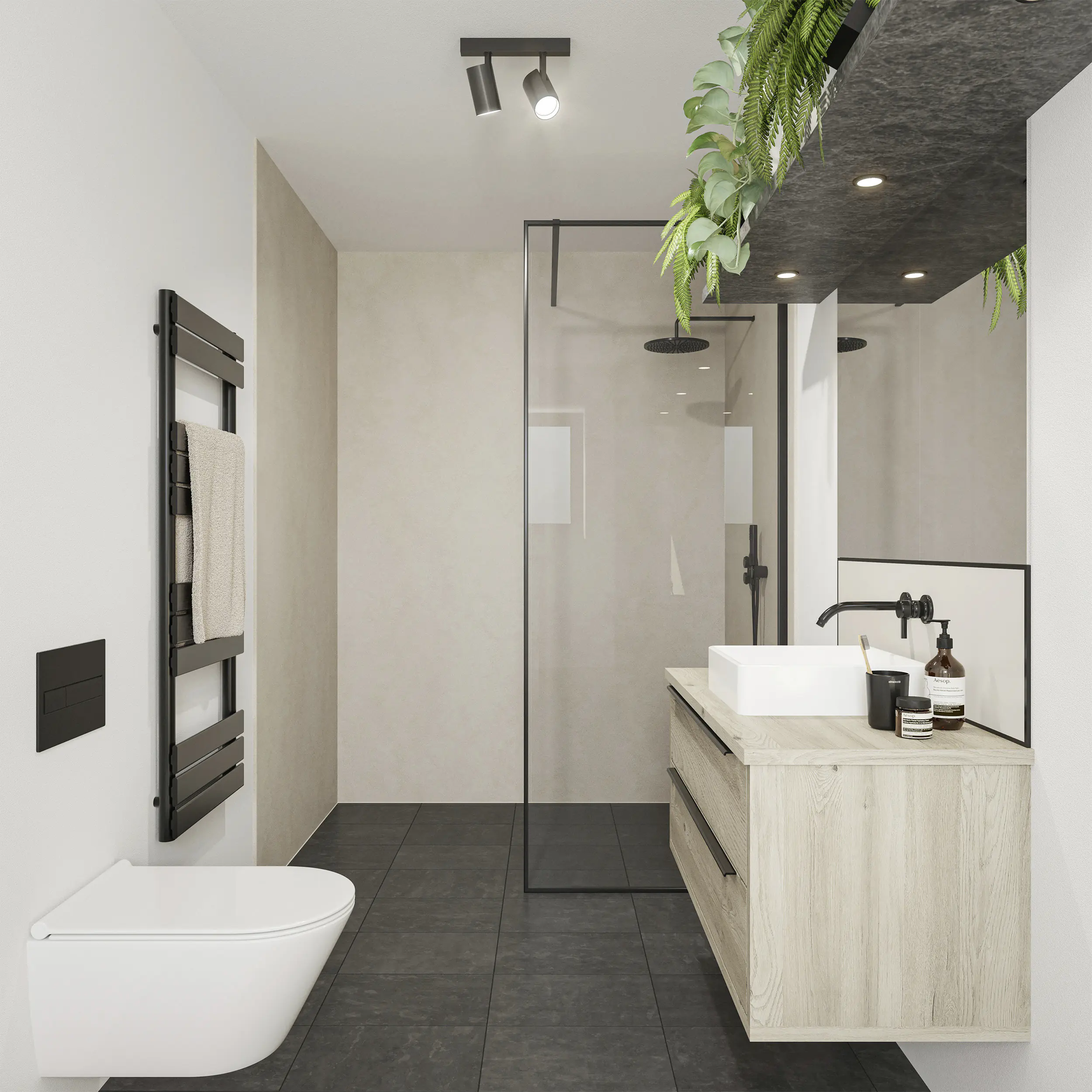Wetwall Elite Duschrückwand Cream Stone 60 x 260 cm mit Nut & Feder
