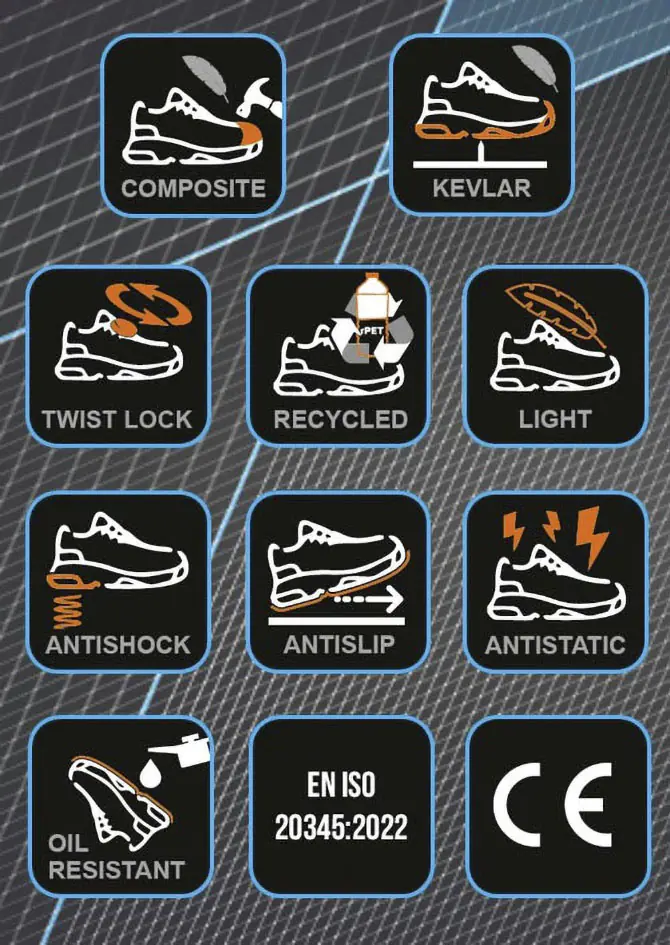 Sicherheitshalbschuh Dynamic Twist S1P schwarz-blau Sicherheitshalbschuh Dynamic Twist S1P schwarz-blau