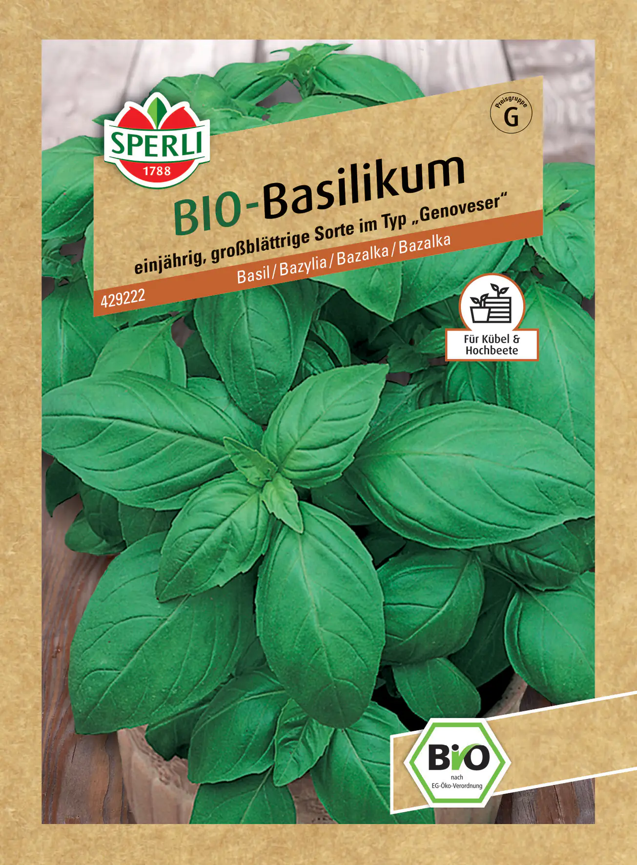 Sperli BIO Basilikum Sperli BIO Basilikum