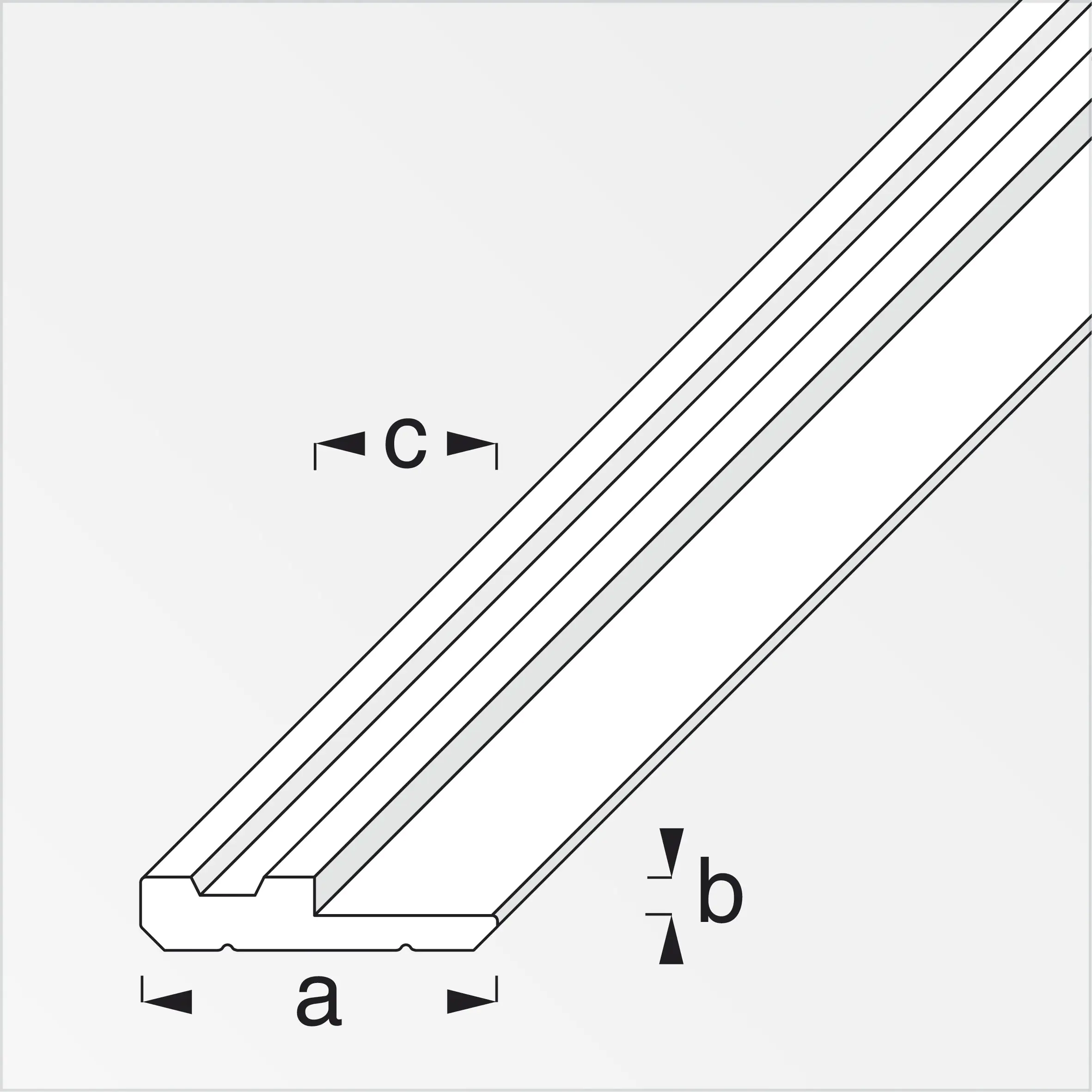 alfer Träger-Profil, einseitig 1 m, 19.5 x 2.1 x 10 mm Aluminium roh blank alfer Träger-Profil, einseitig 1 m, 19.5 x 2.1 x 10 mm Aluminium roh blank