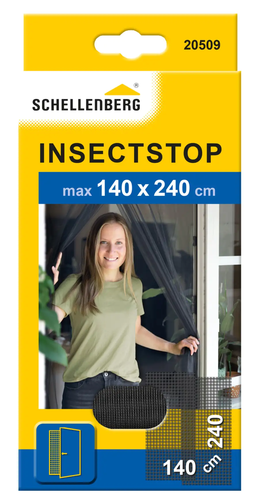 Schellenberg Fliegenschutz-Lamellenvorhang 140 x 240 cm anthrazit kürzbar