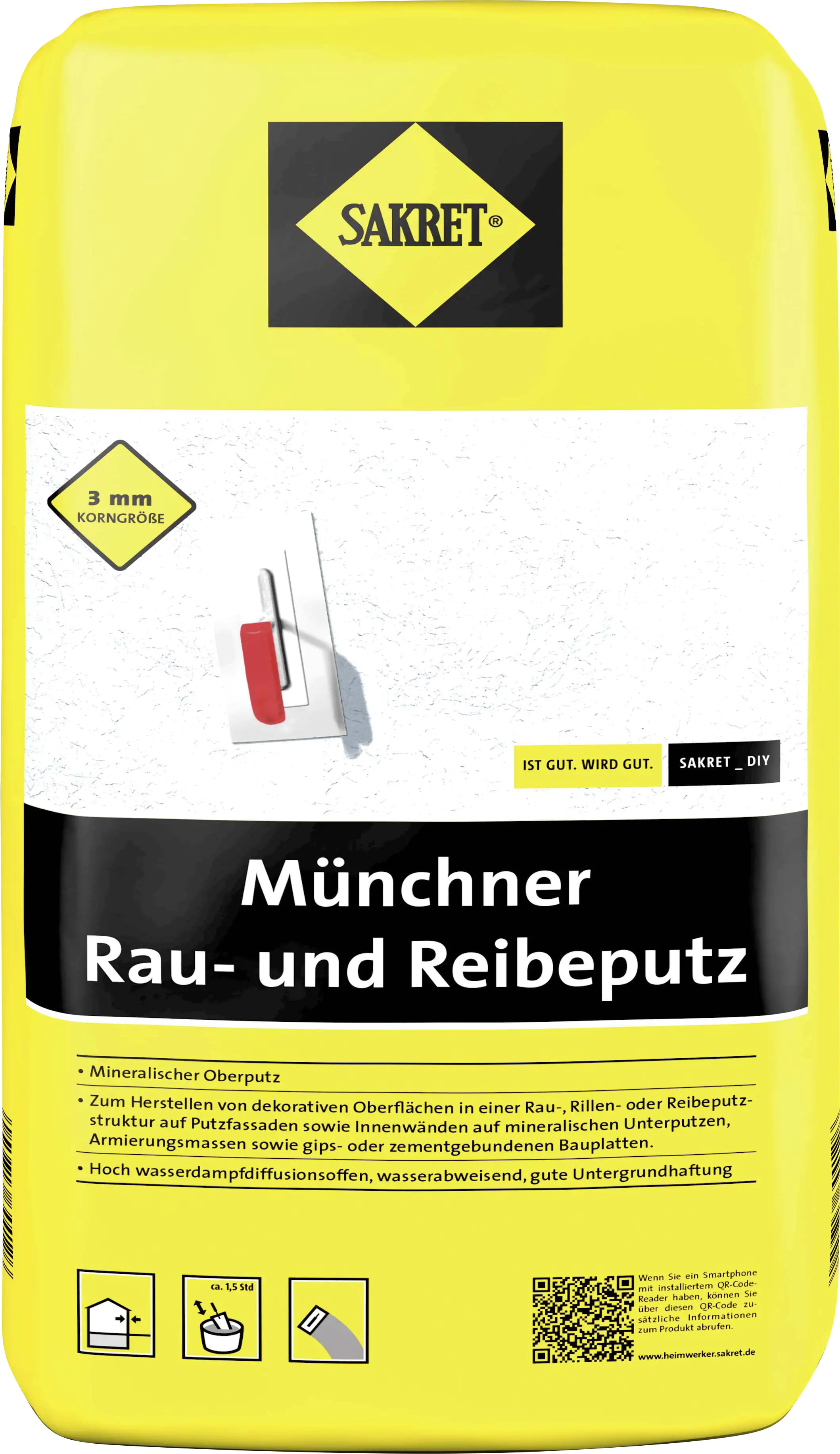 SAKRET Münchner Rau- und Reibeputz 10 kg Sack weiß 3,0 mm SAKRET Münchner Rau- und Reibeputz 10 kg Sack weiß 3,0 mm