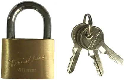 TrendLine Vorhängeschloss Messing 60 mm inkl. 3 Schlüssel TrendLine Vorhängeschloss Messing 60 mm inkl. 3 Schlüssel