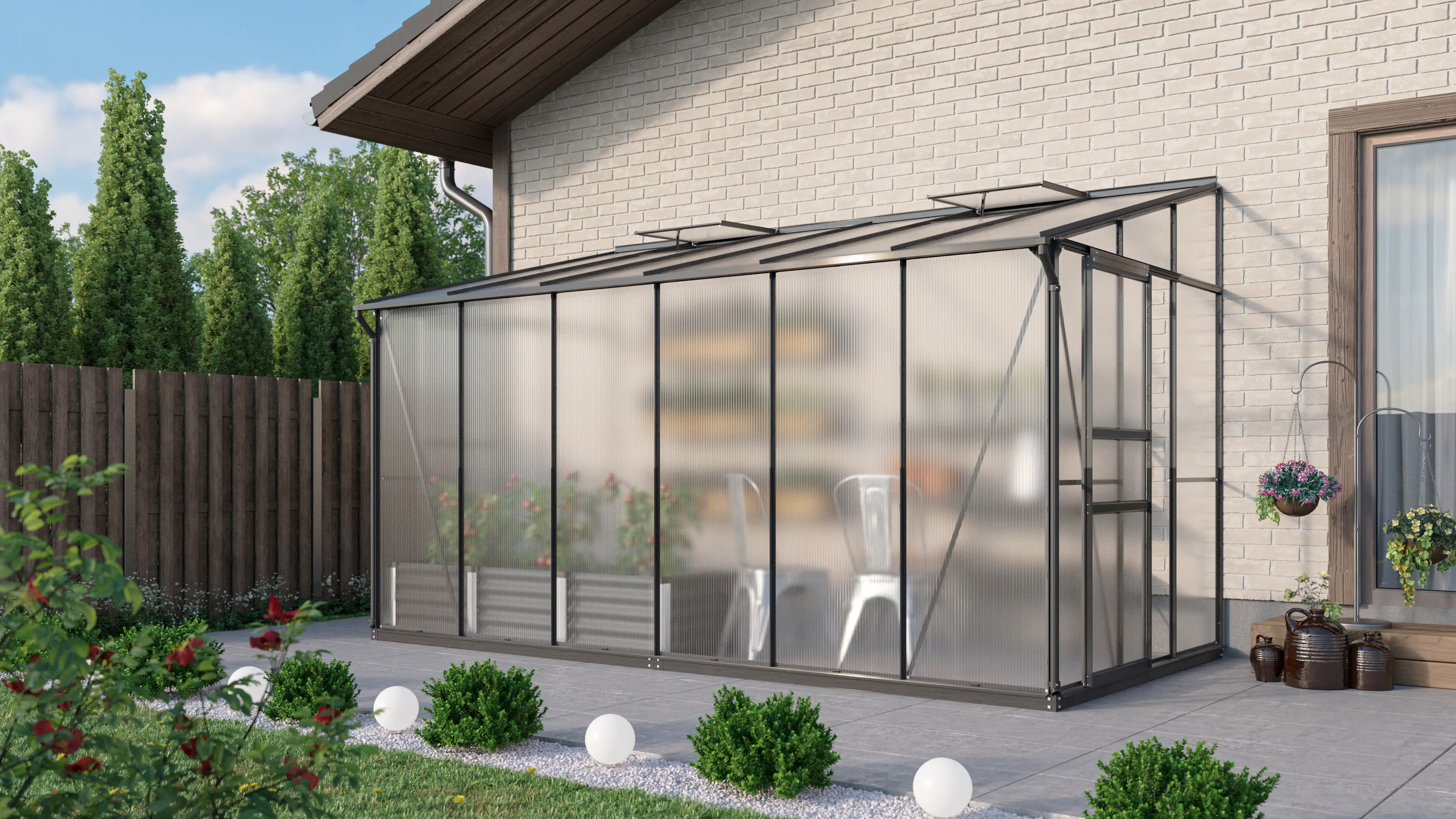 Vitavia Gewächshaus Osiris 7800 190 x 379 cm 4 mm Hohlkammerplatten