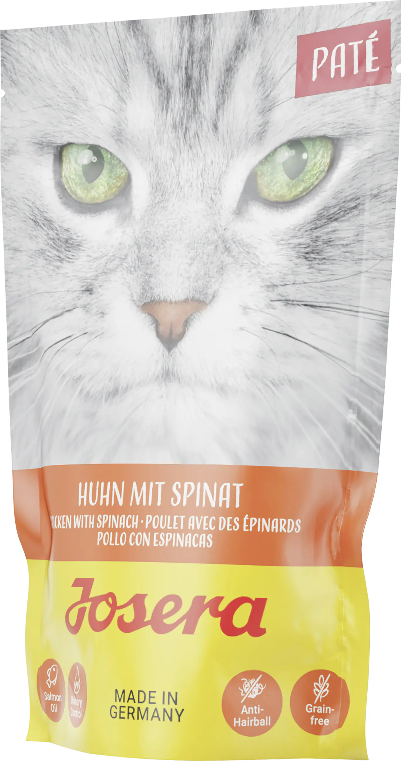 Josera Paté Katzennassfutter Adult getreidefrei 85 g Huhn & Spinat