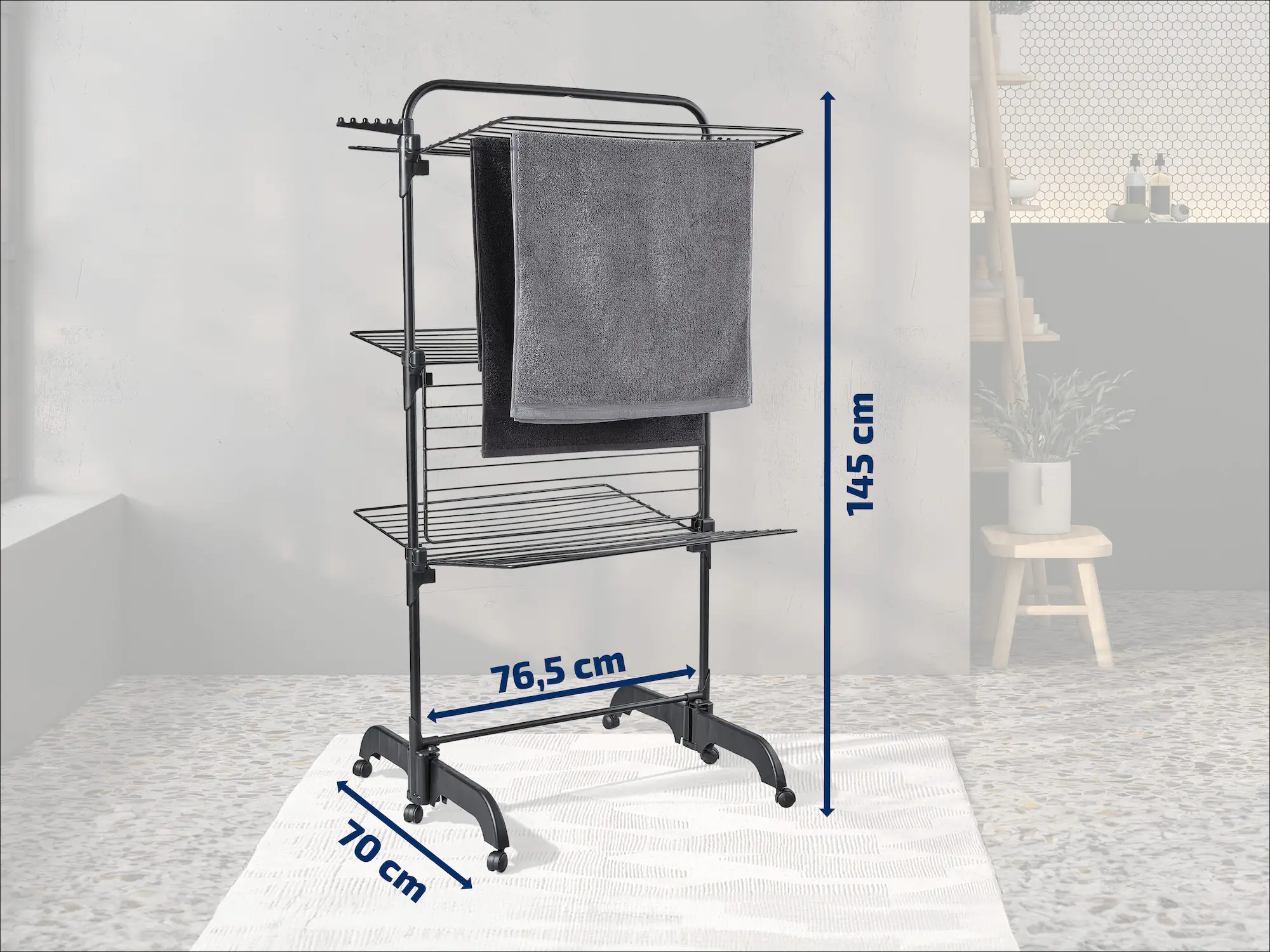 Leifheit Wäscheständer Comfort Tower 420 Black