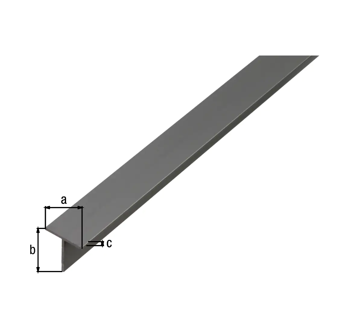 Alberts T-Profil Aluminium natur 15 x 15 x 1,5 mm x 2,6 m