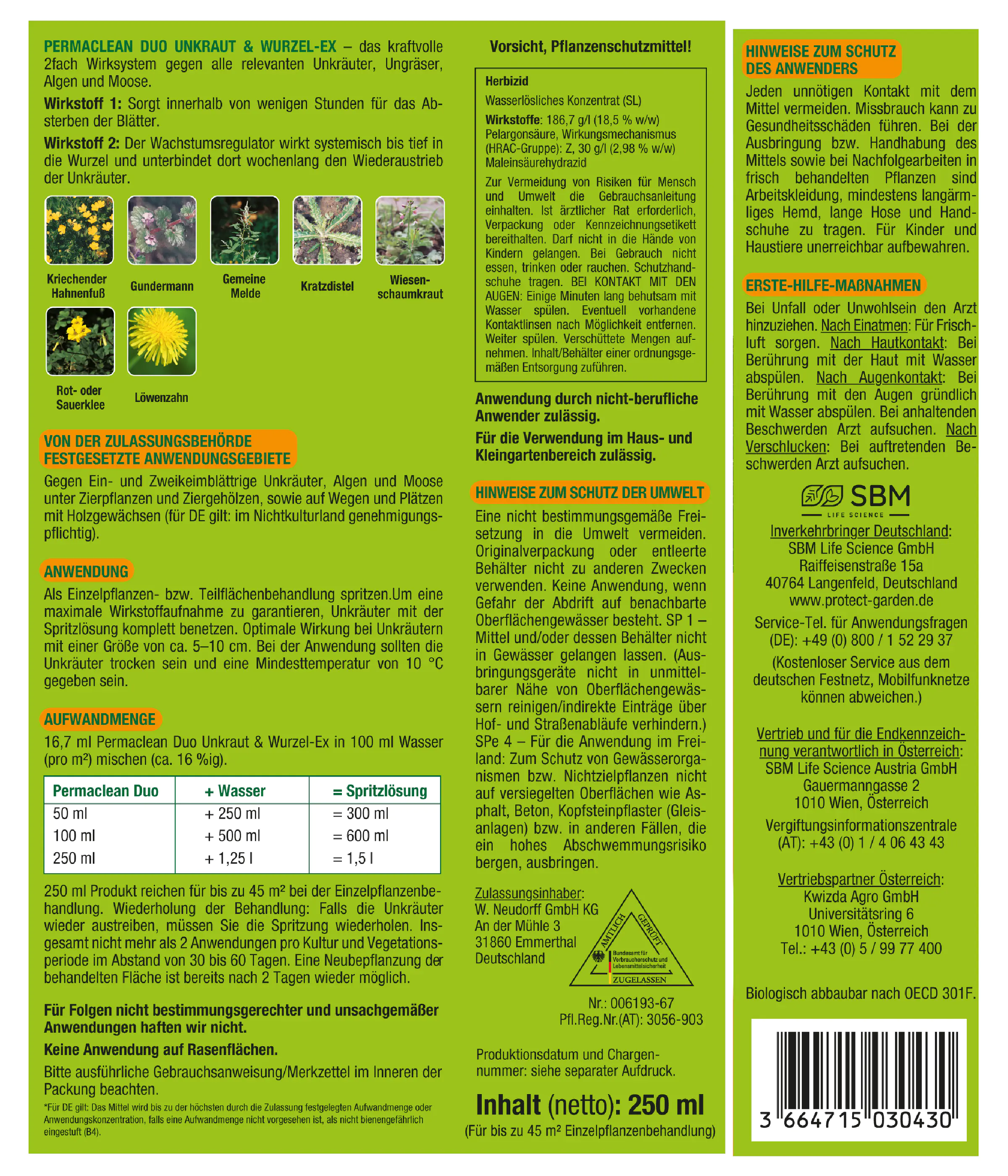 Protect Garden Permaclean Duo Unkraut & Wurzel-Ex 250 ml