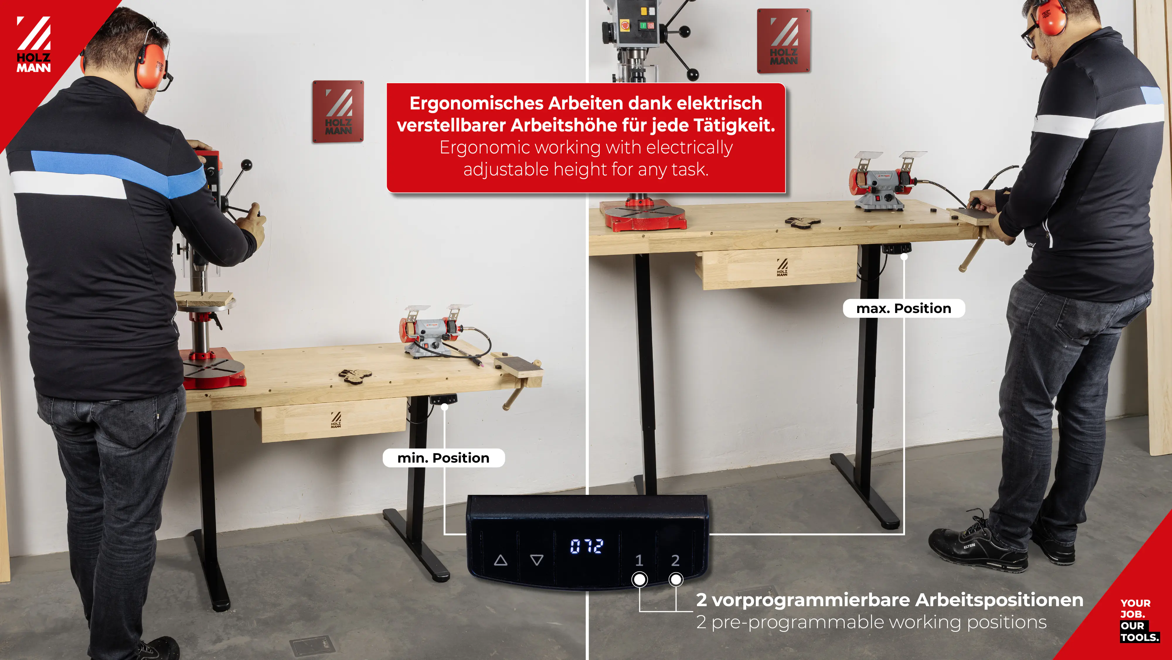 Holzmann Hobelbank höhenverstellbar WB150ELIFT_230V