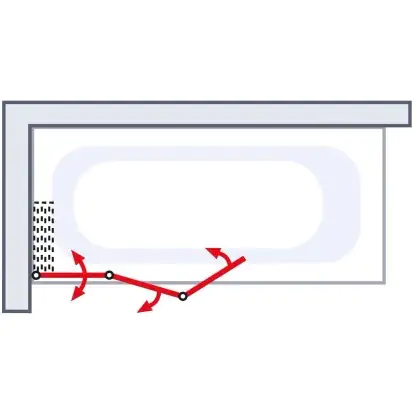 Schulte Badewannenaufsatz Alu natur 127 x 140 cm Sicherheitsglas
