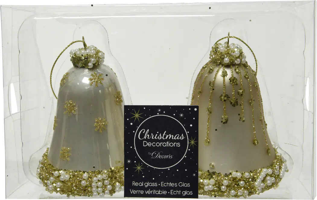 Kaemingk Weihnachtsbaumanhänger Glocke aus Glas perle Kaemingk Weihnachtsbaumanhänger Glocke aus Glas perle