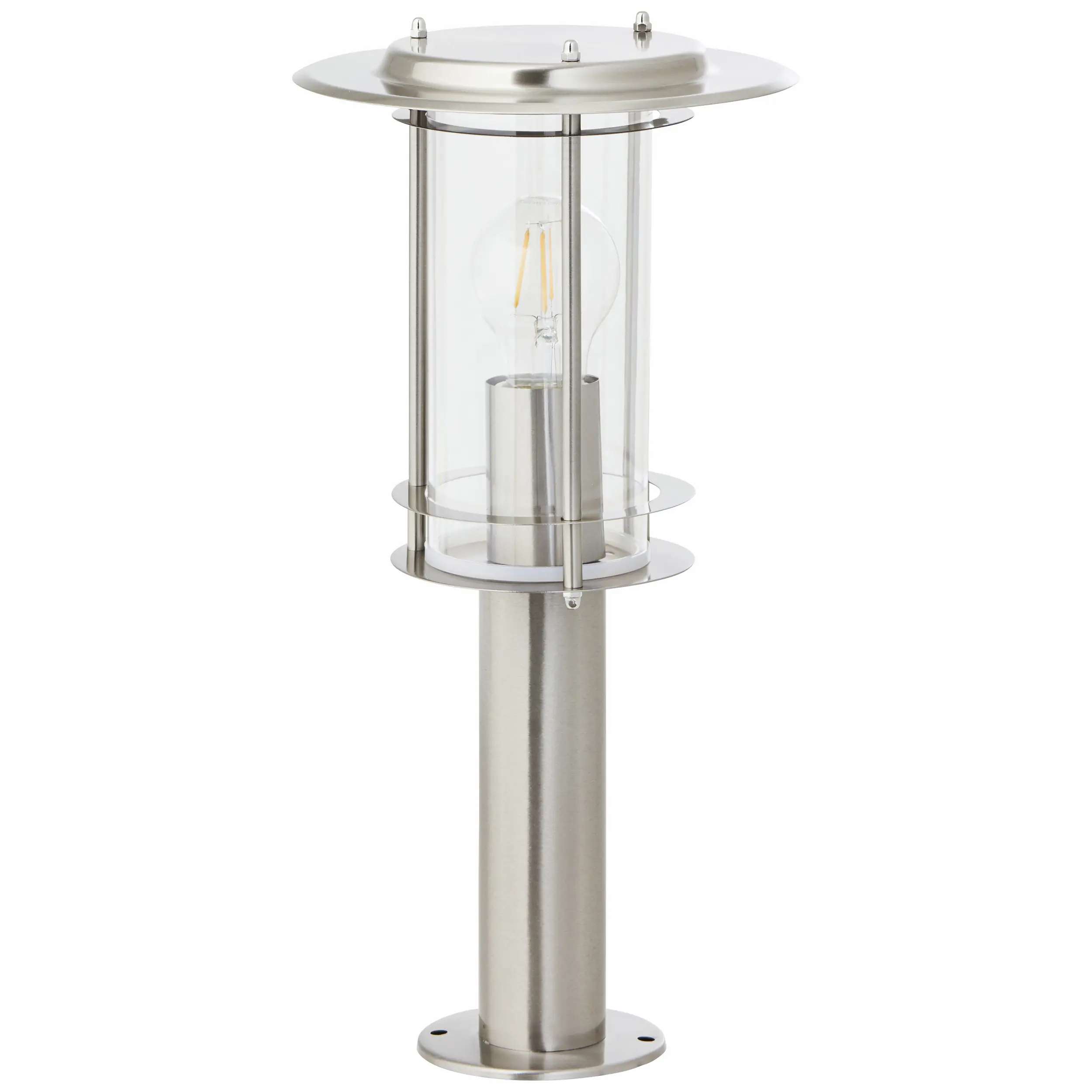 Brilliant Sockelleuchte York edelstahl 40 x 20 cm E27, max. 40 W, dimmbar Brilliant Sockelleuchte York edelstahl 40 x 20 cm E27, max. 40 W, dimmbar