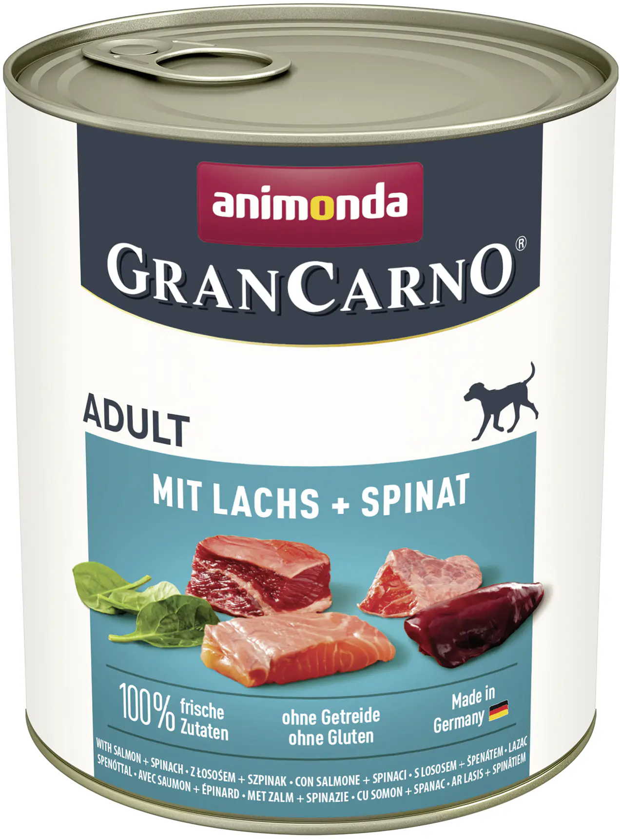 Animonda GranCarno Hundenassfutter Adult getreidefrei 800 g Lachs & Spinat