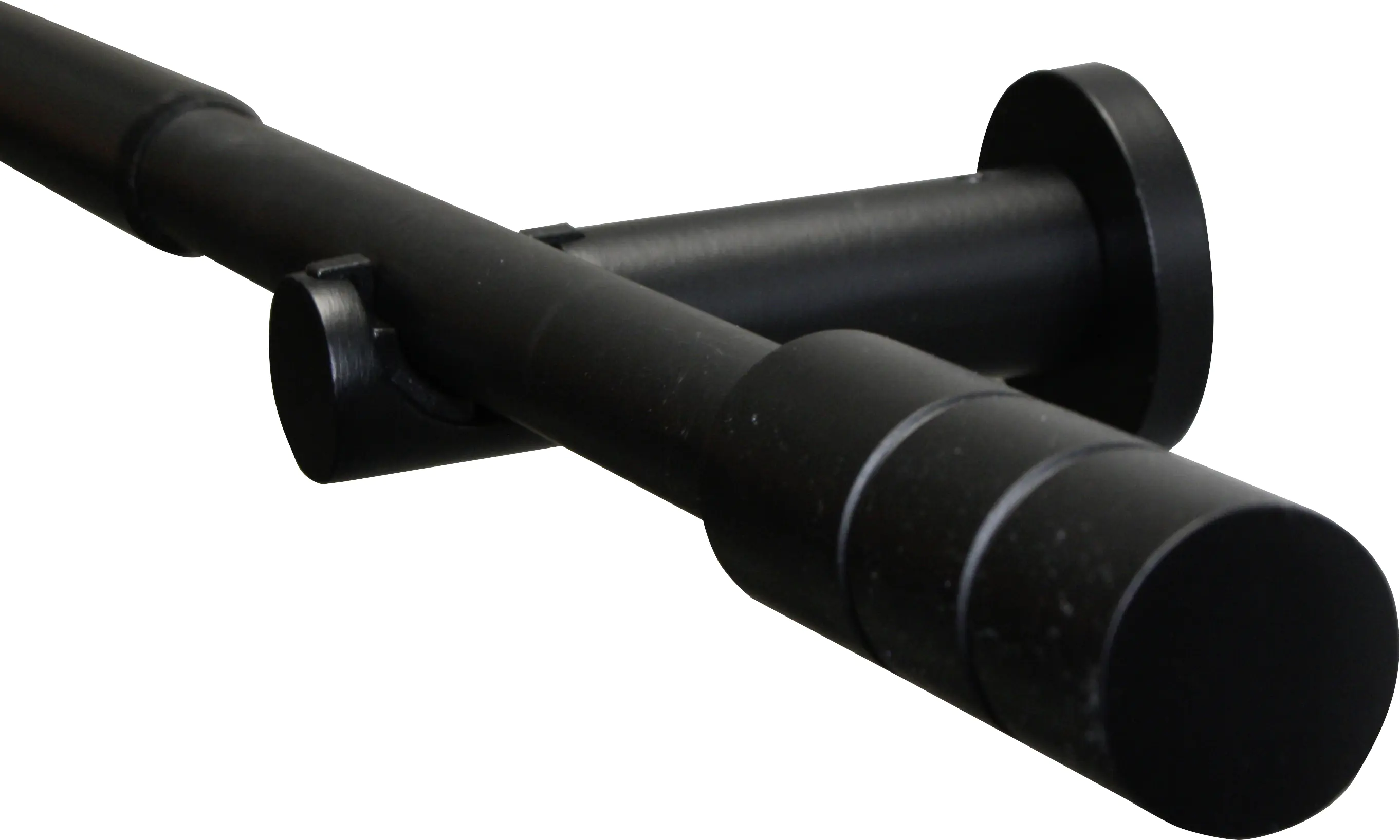 Gardinia Gardinenstangen-Set Kreta 1-Lauf Ø 16-19 mm schwarz-matt 190 cm - 340 cm