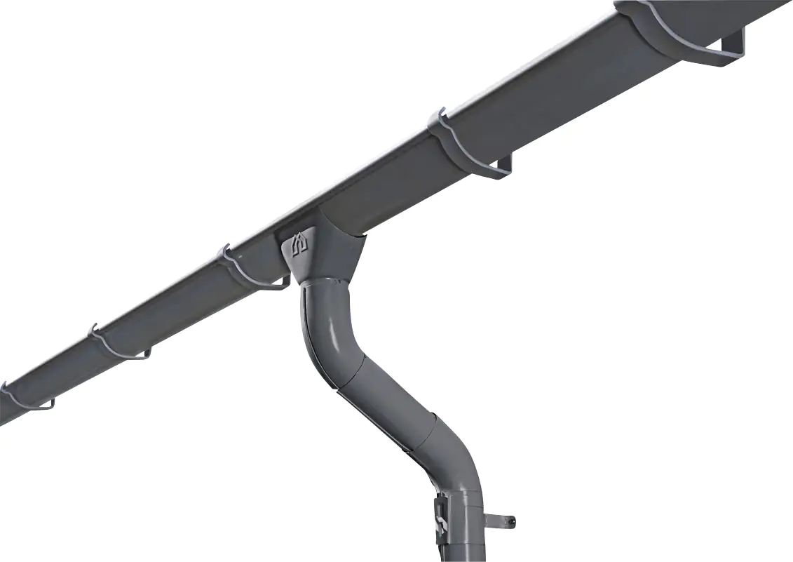 SKAN HOLZ Regenrinnen-Set 648 cm Stahl verzinkt u. anthrazit