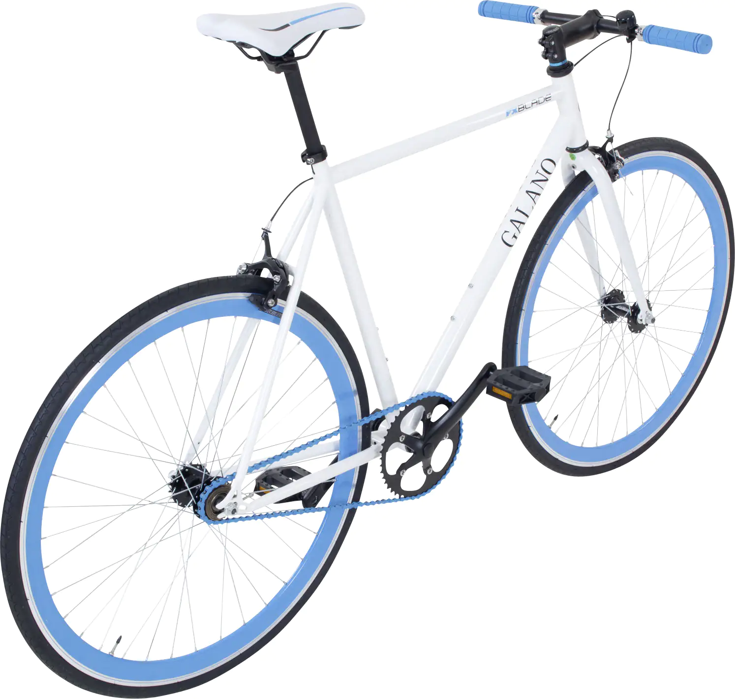 Galano Blade Fixiebike Singlespeed 28 Zoll RH 56cm 1 Gang weiB blau kaufen Globus Baumarkt