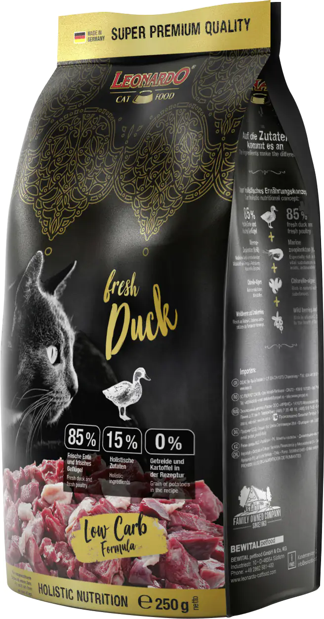 Leonardo Katzentrockenfutter Fresh Duck 250 g Leonardo Katzentrockenfutter Fresh Duck 250 g
