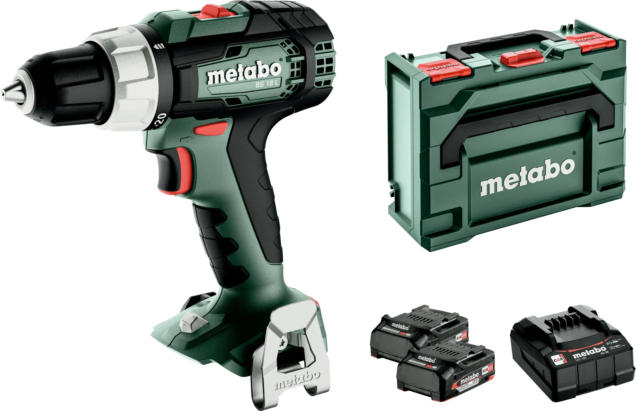 Metabo Akku-Bohrschrauber BS 18 L Set inkl. 2 Akkus & Ladegerät
