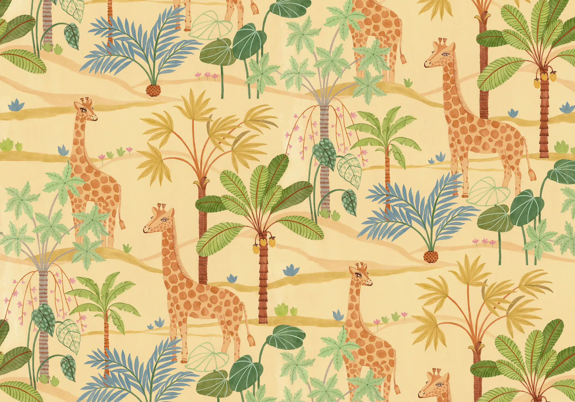4055065390395 Komar Vlies Fototapete Giraffe Crew 400 x 280 cm