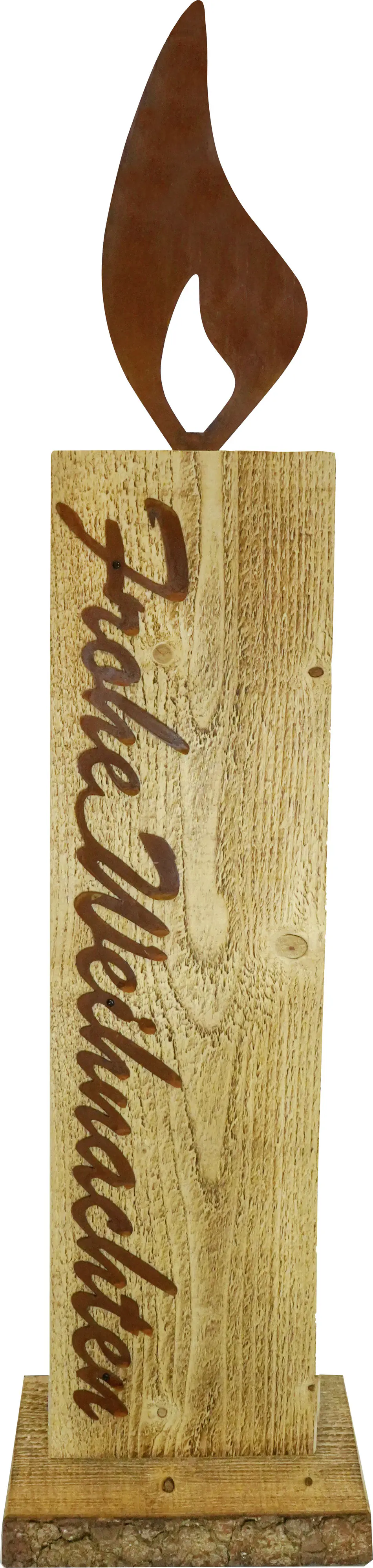 Badeko Kerze Frohe Weihnachten 107 x 26 cm rostbraun Badeko Kerze Frohe Weihnachten 107 x 26 cm rostbraun