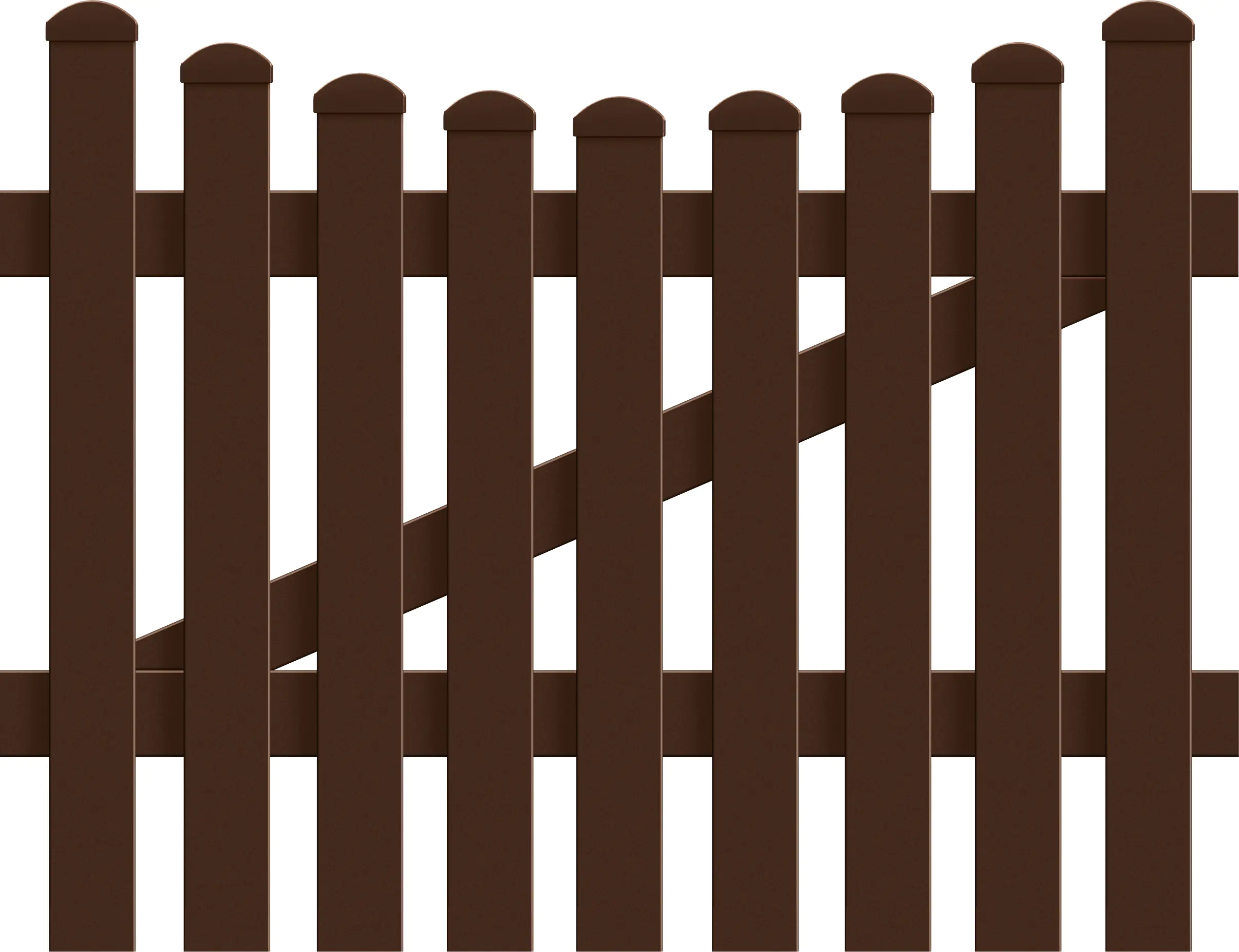 KM Zaun Zauntür Meran Unterbogen 104,2 x 80 cm, braun, DIN links