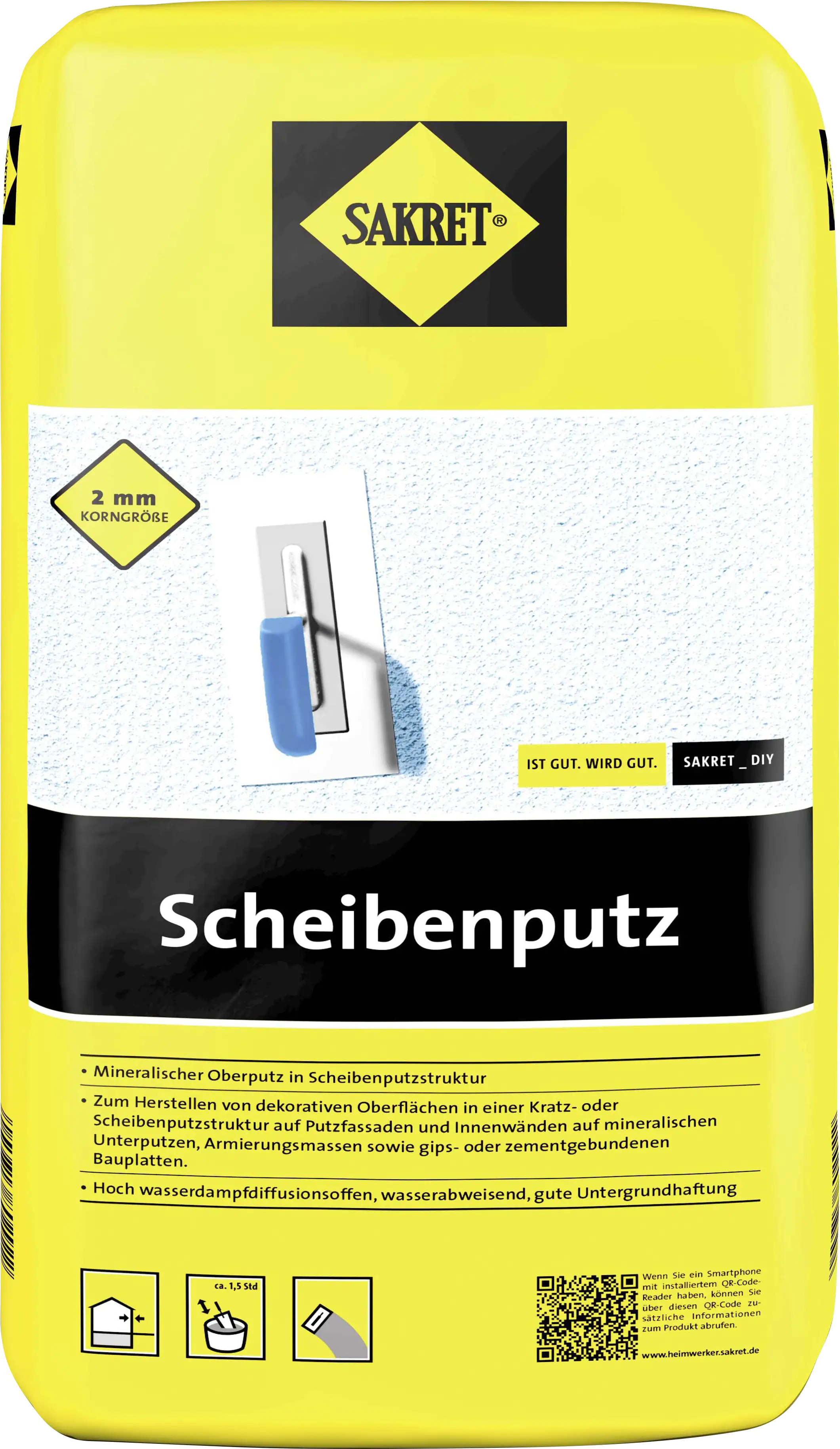 SAKRET Scheibenputz 10 kg Sack weiß Körnung: 2 mm