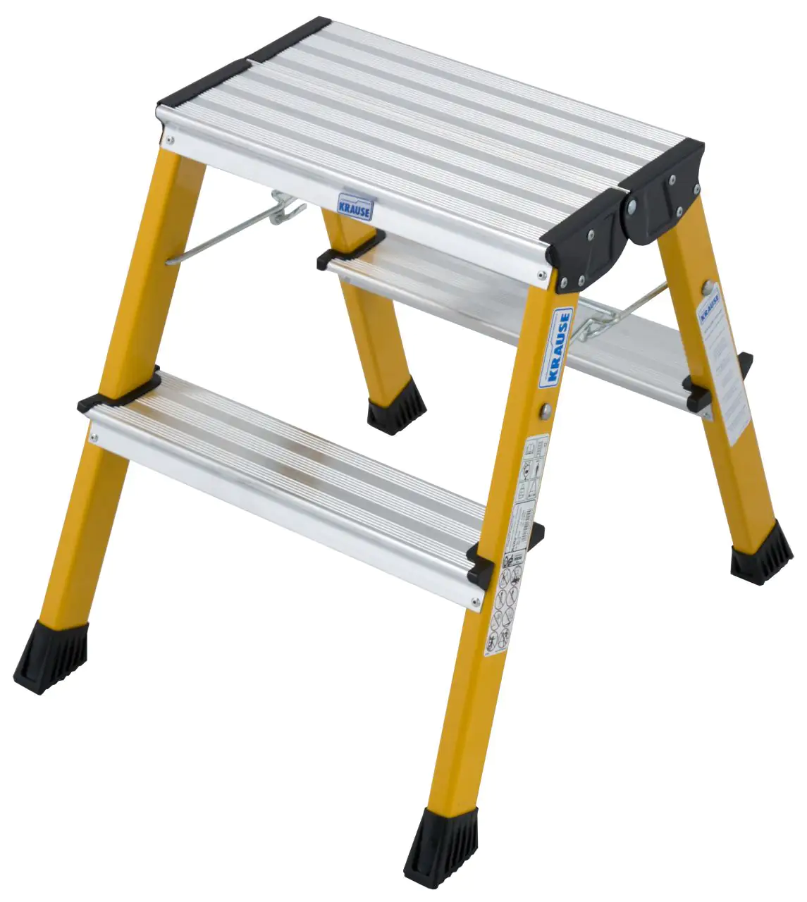 Krause Aluminium-Klapptritt MONTO Rolly gelb 2,45 m