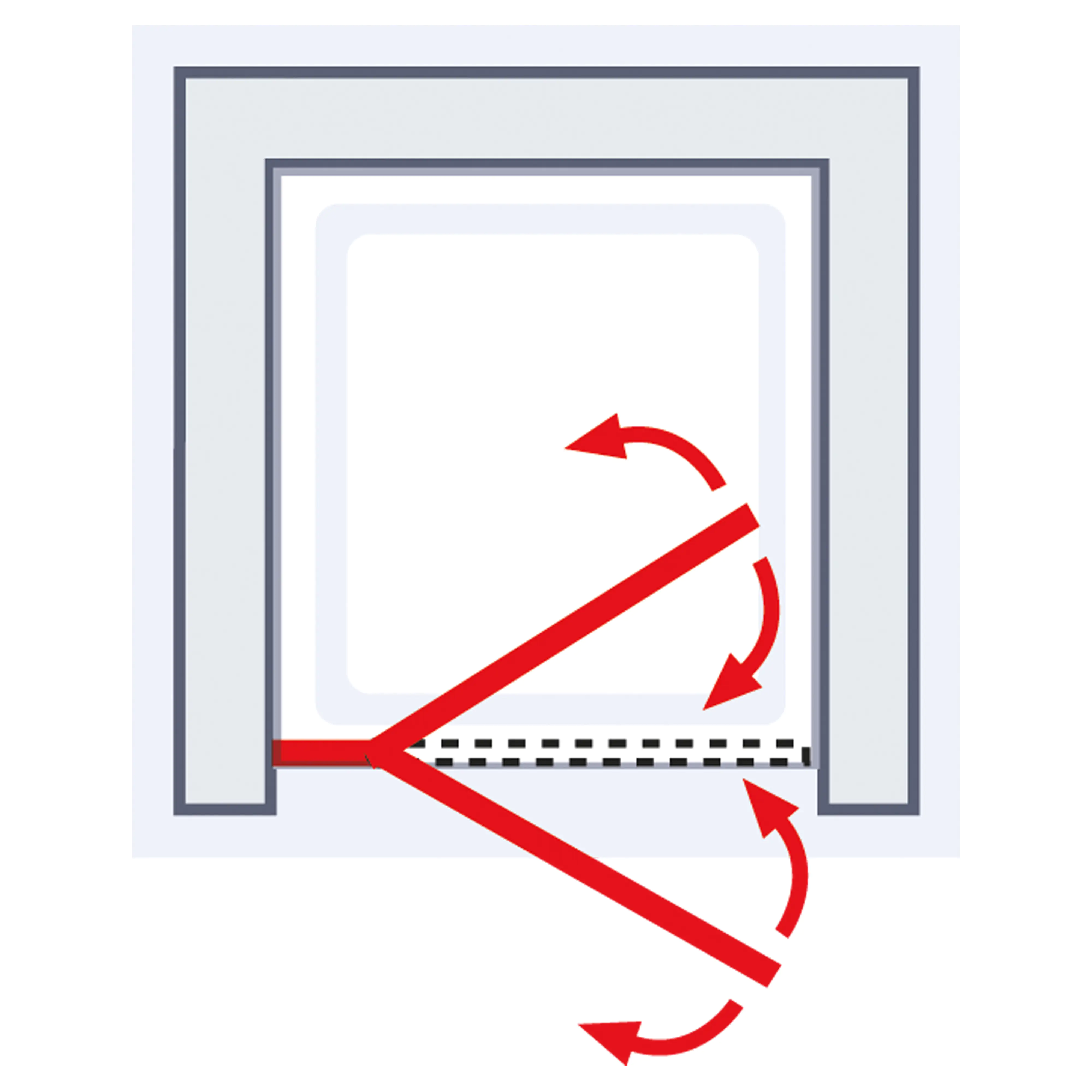 Schulte Nische Drehtür pendelbar 90 x 200 cm Toura