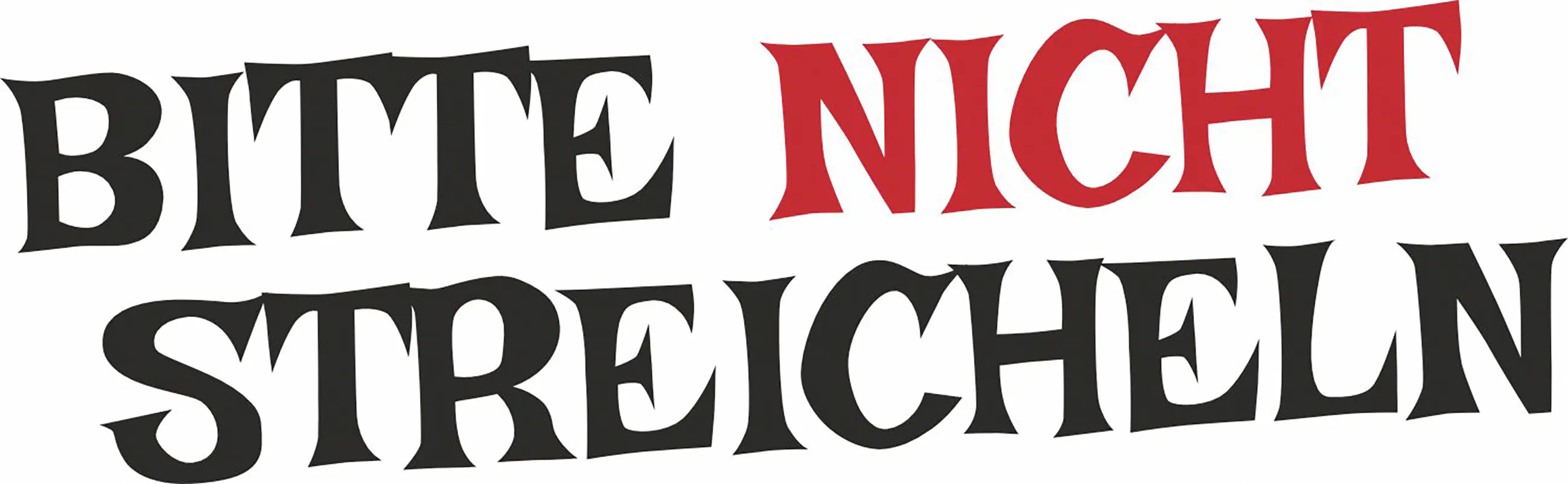 Hermann Schütz Autoaufkleber Bitte nicht streicheln 7 x 21 cm  Hermann Schütz Autoaufkleber Bitte nicht streicheln 7 x 21 cm