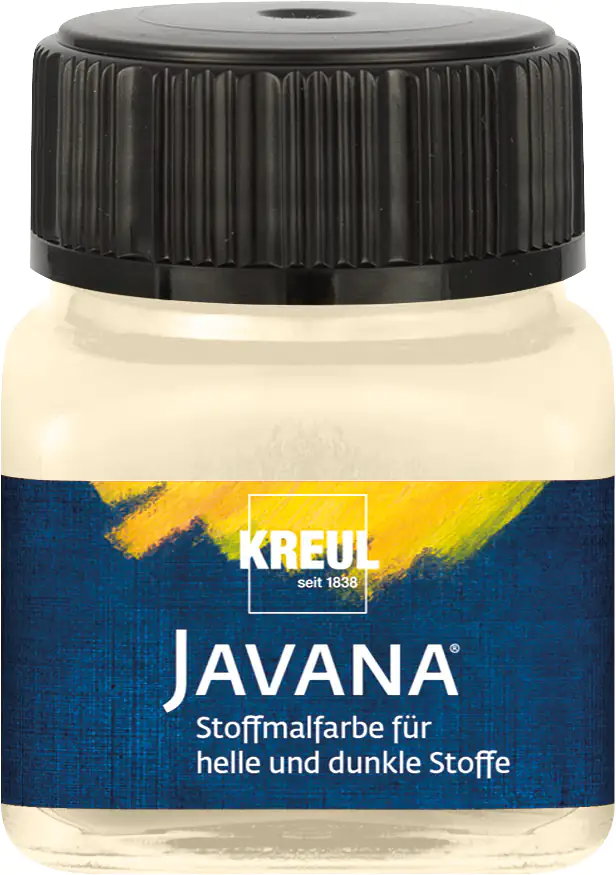 Kreul Javana Stoffmalfarbe für helle und dunkle Stoffe vanille 20 ml Kreul Javana Stoffmalfarbe für helle und dunkle Stoffe vanille 20 ml