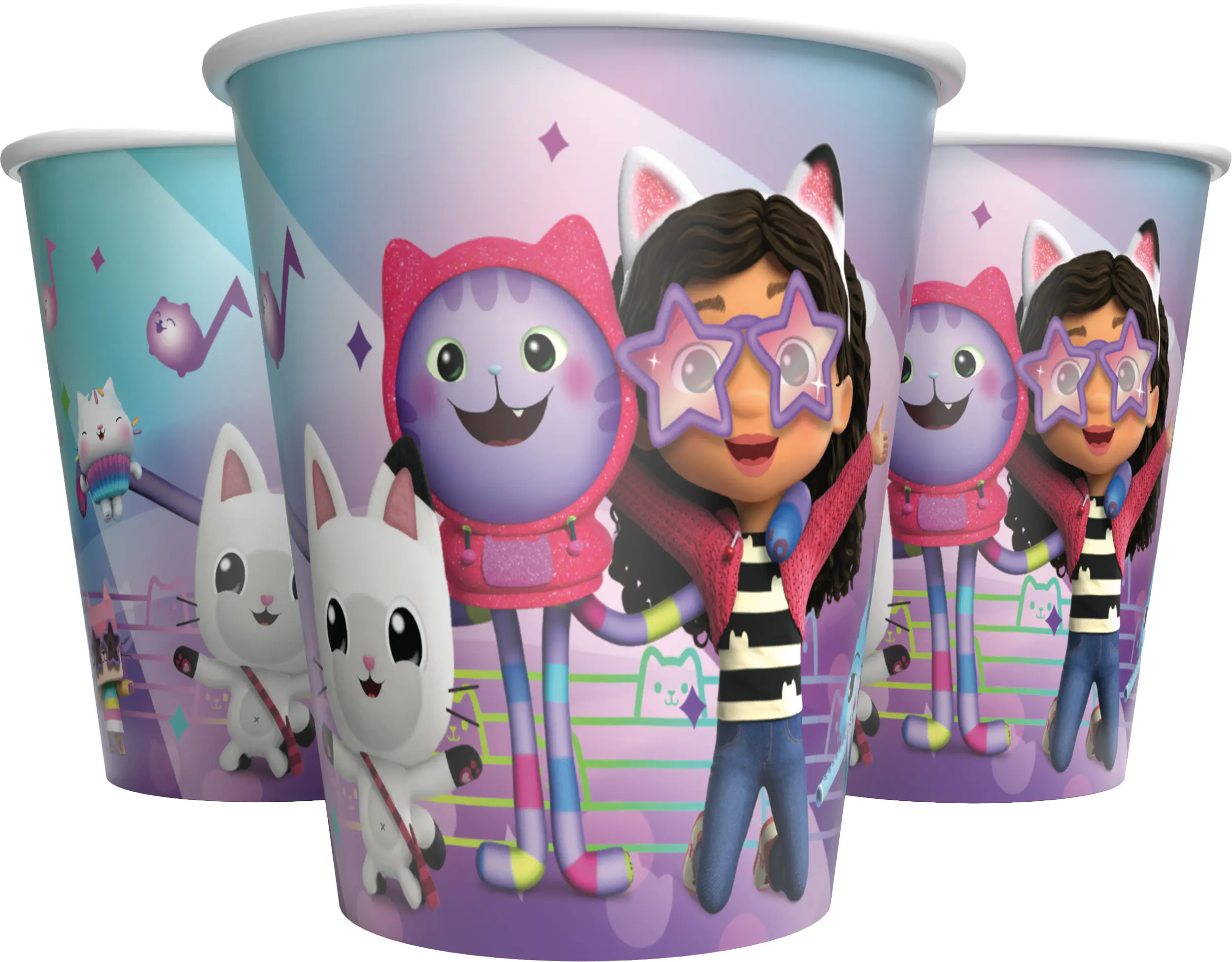 Pappbecher Gabbys Dollhouse bunt 250 ml 8 Stück