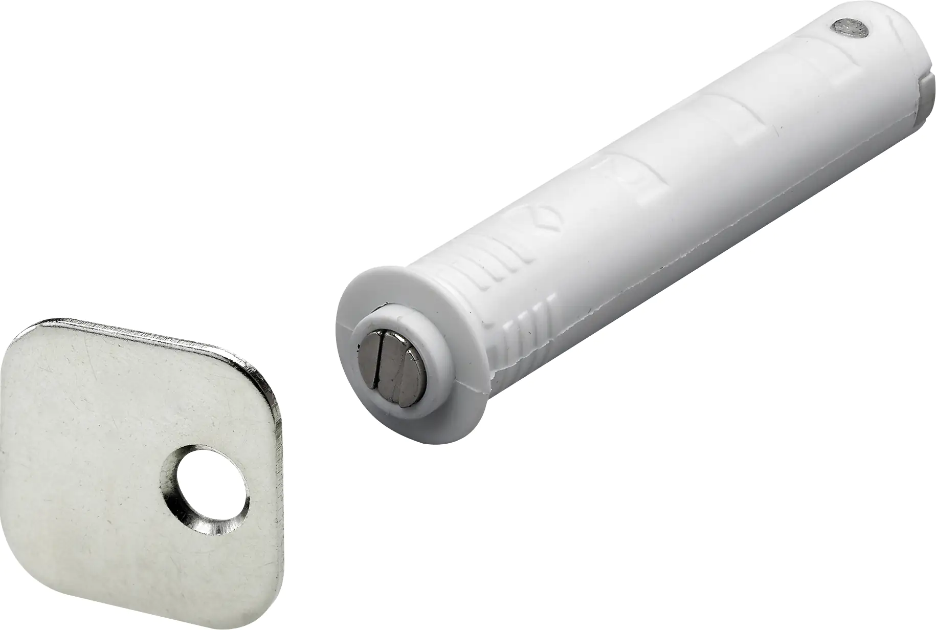 Hettich Push to open Türöffner mit Magnet weiß weiß, 2 Stück