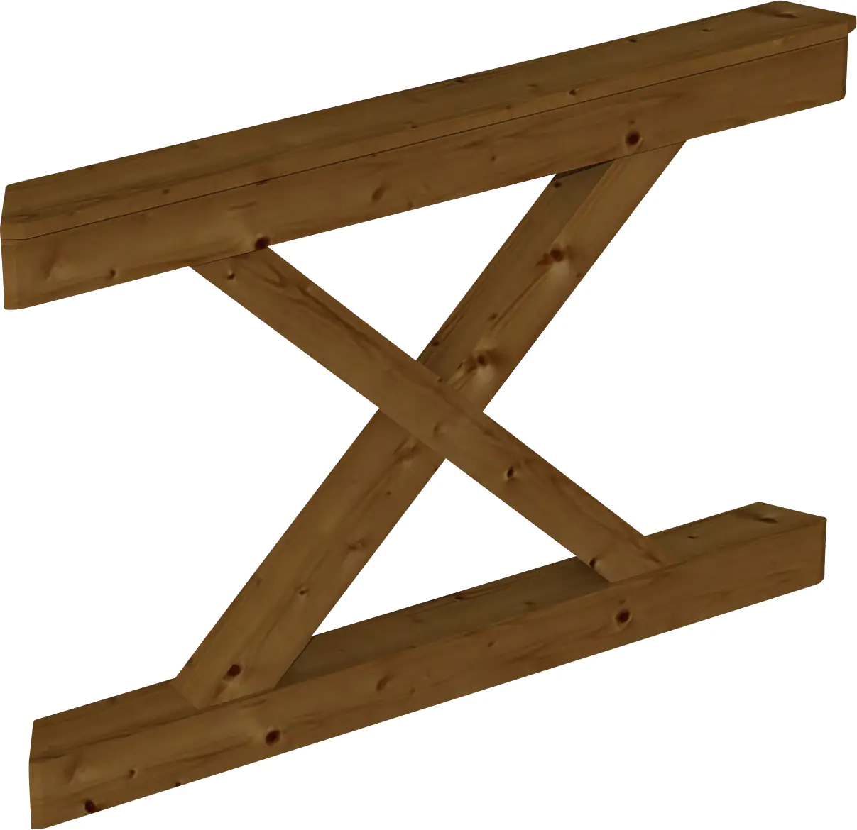 SKAN HOLZ Brüstung Andreaskreuz 120 x 84 cm Douglasie