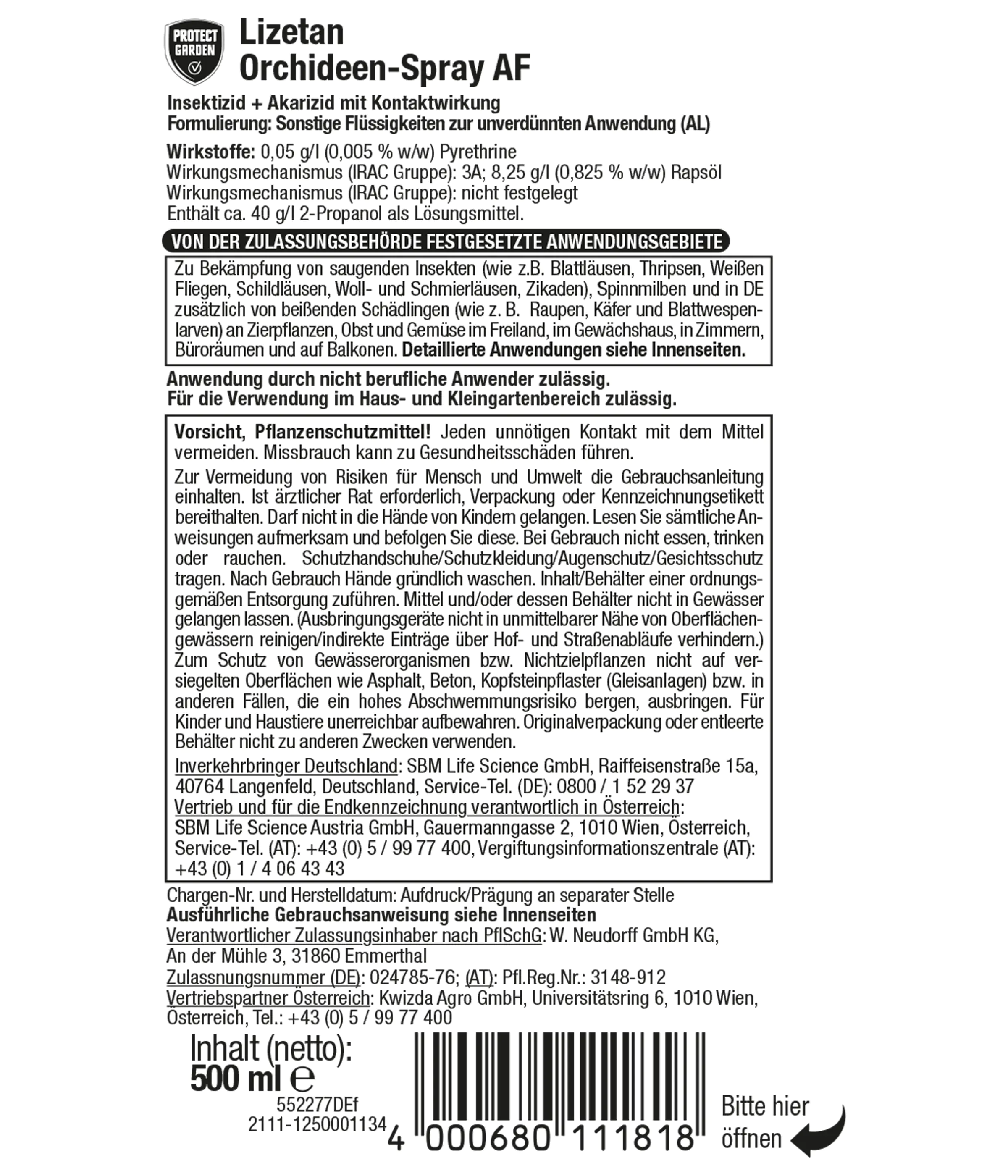 Protect Garden Lizetan Orchideen-Spray AF 500 ml