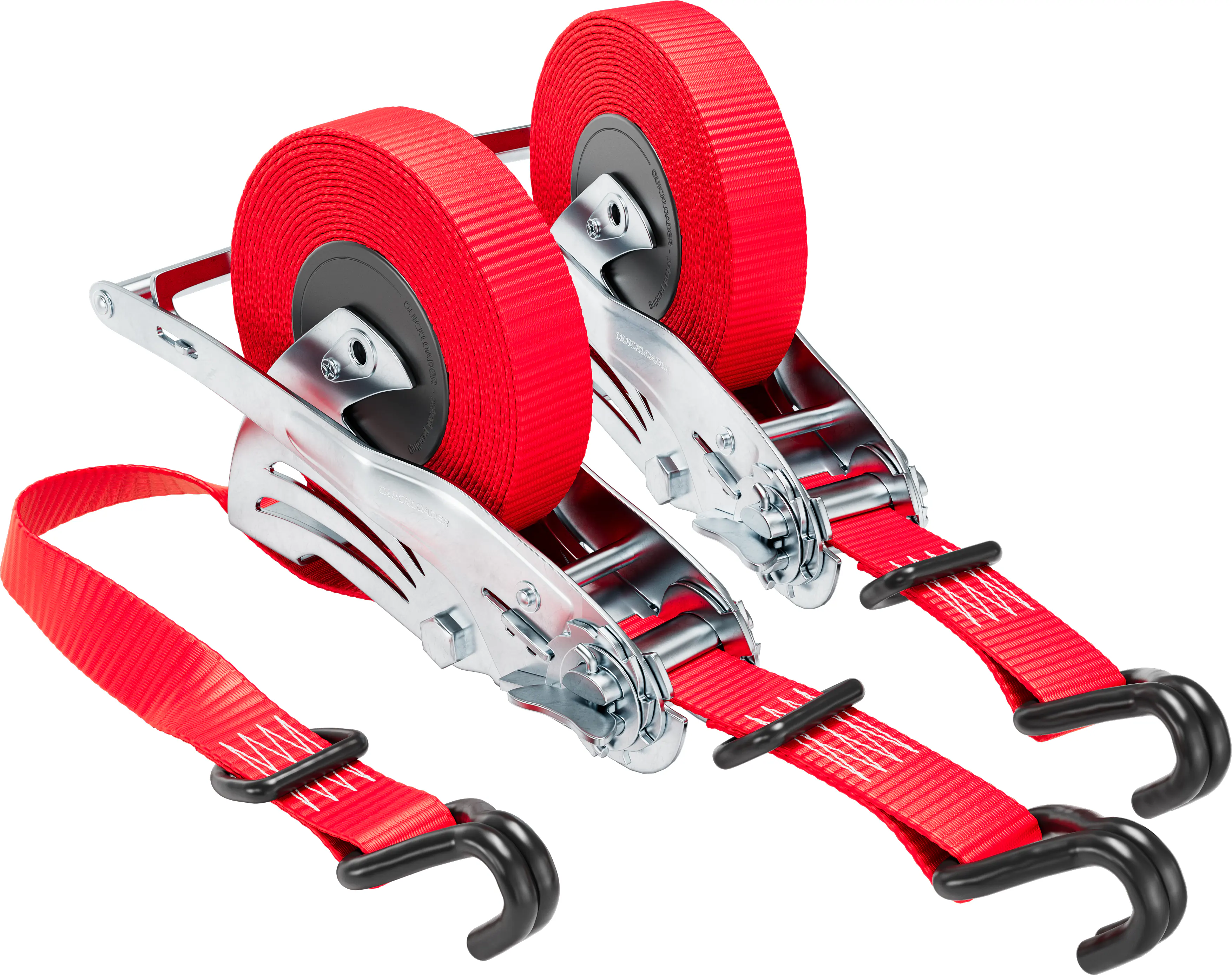 QUICKLOADER® Spanngurt Retractable 25 mm x 4,5 m 2 Stück rot QUICKLOADER® Spanngurt Retractable 25 mm x 4,5 m 2 Stück rot
