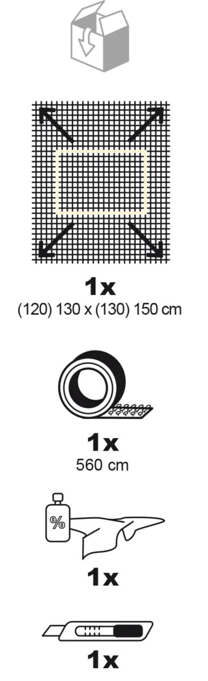 Schellenberg Fliegengitter 130 x 150 cm  anthrazit kürzbar