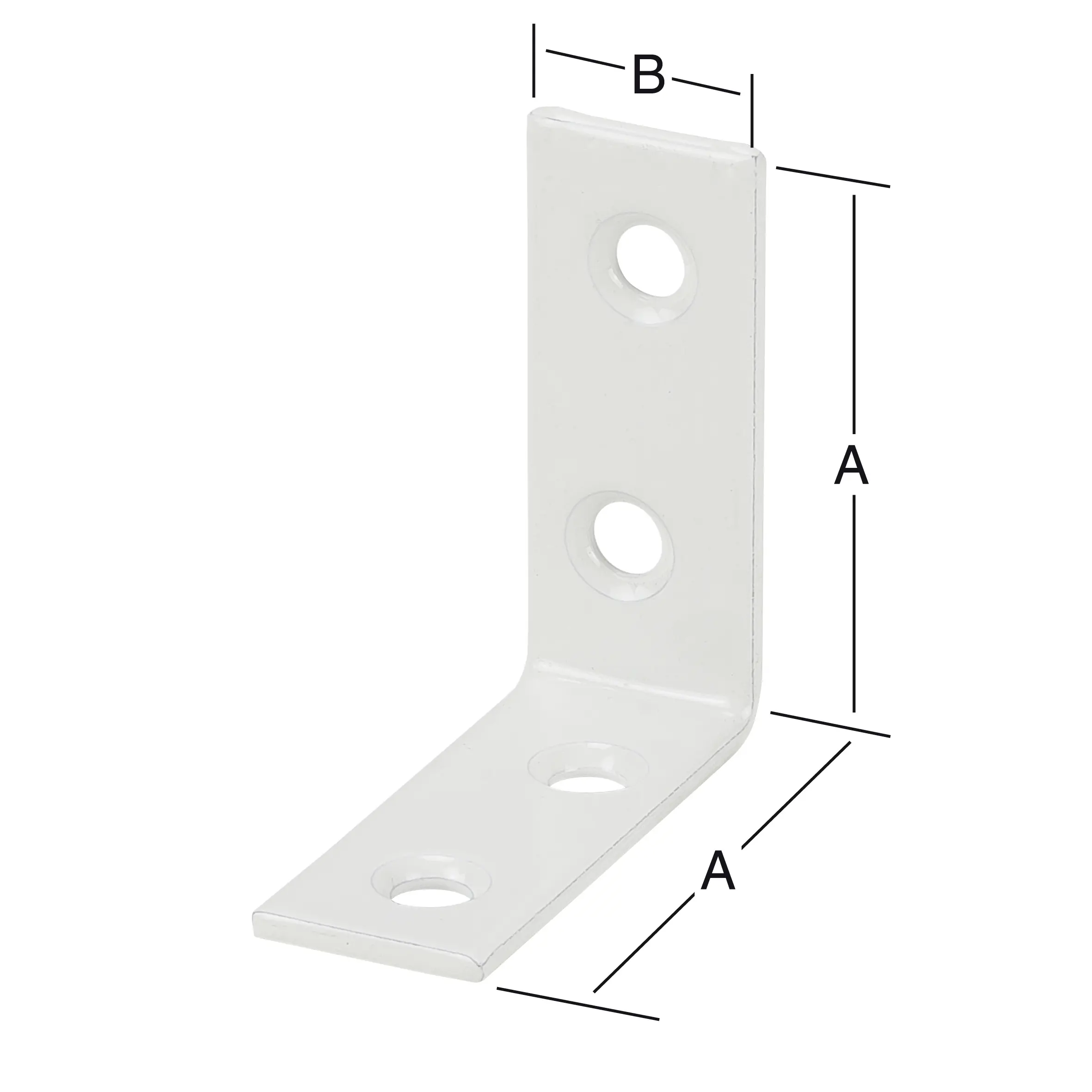 Vormann Stuhlwinkel 80x80x18 mm Stahl verzinkt weiß - 1 Stück