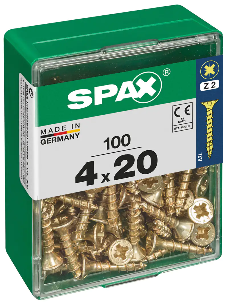 Spax Universalschrauben 4.0 x 20 mm PZ 2 - 100 Stk.