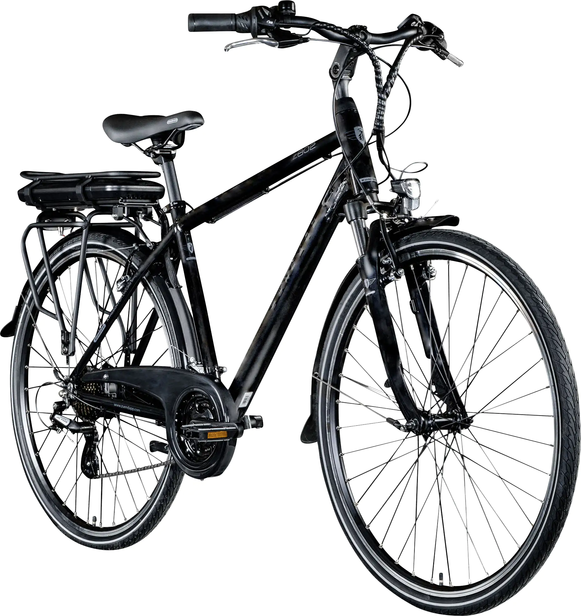 Zündapp E-Bike Trekking Z802 700c Herren 28 Zoll RH 48cm 21-Gang 374 Wh schwarz grau