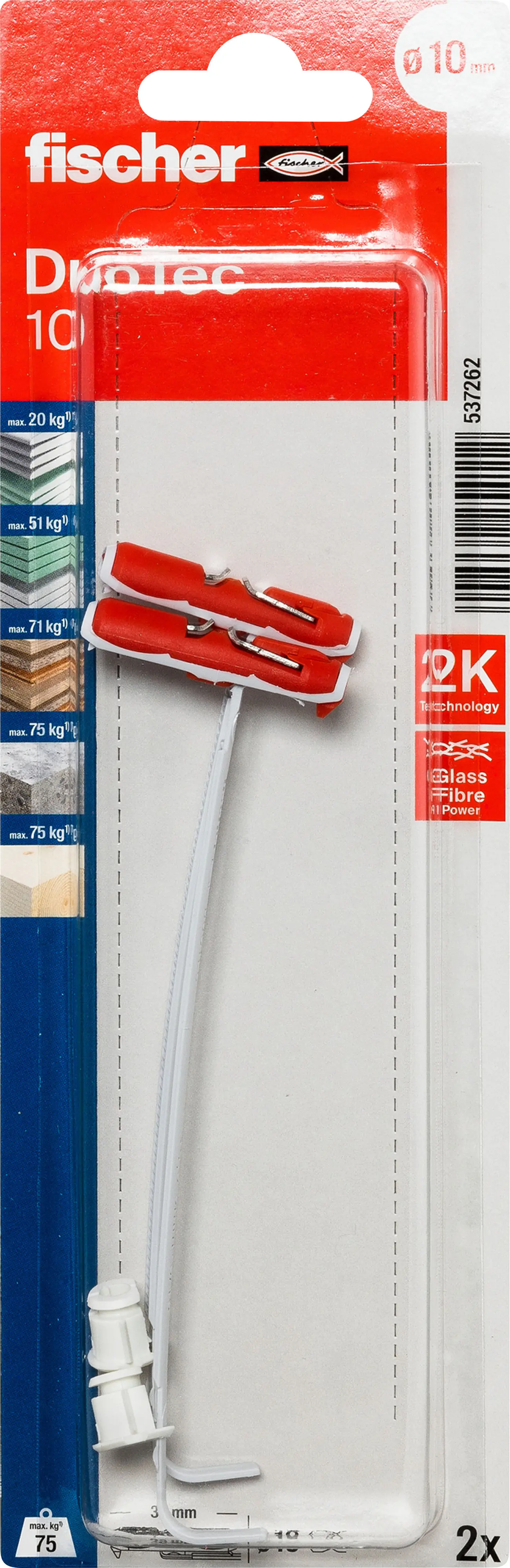 Fischer Kippdübel DuoTec 10 10 x 50 mm - 2 Stück