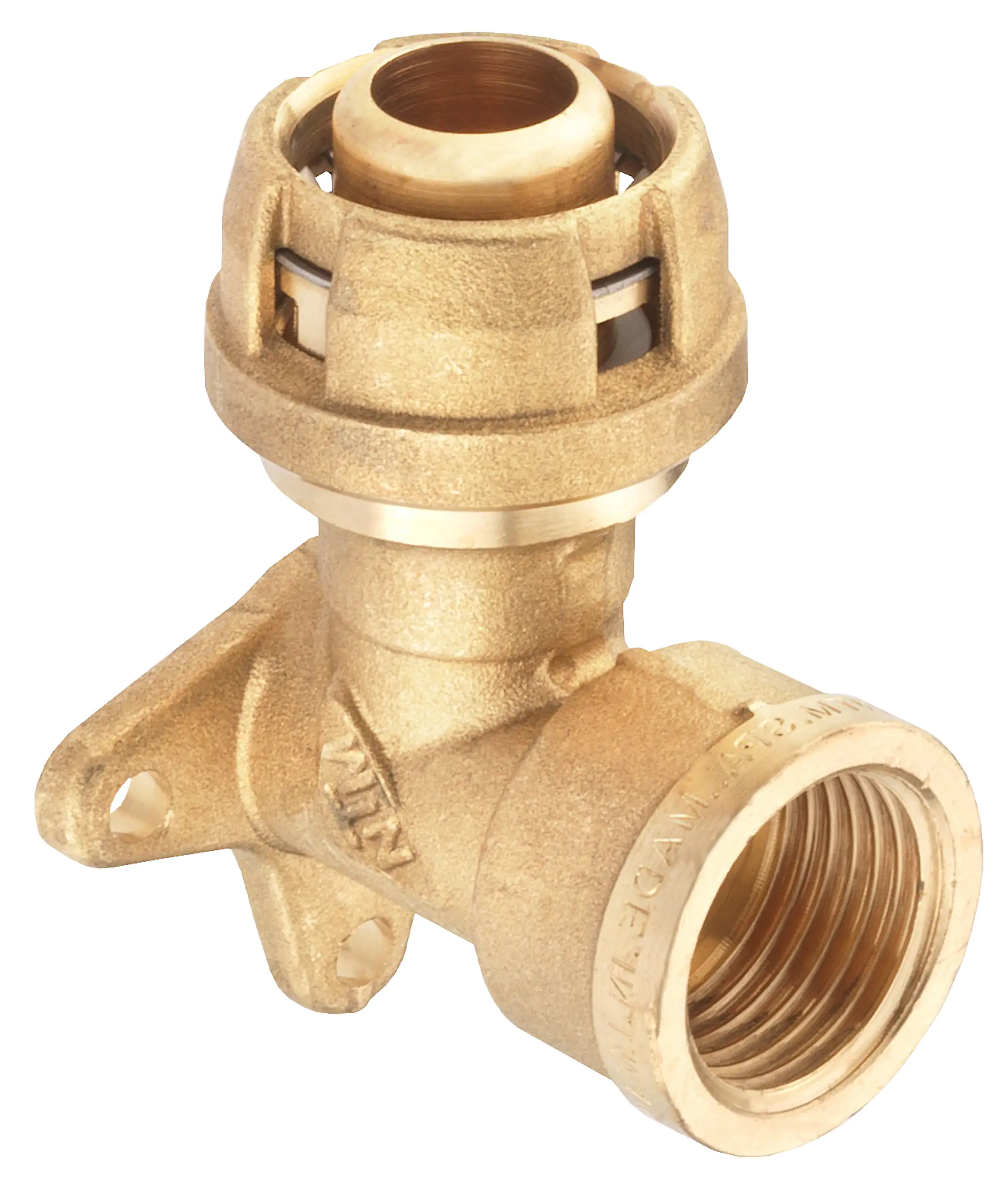 4035300766376 Cornat Steck-Wandscheibe komplett ø 16 mm 1/2" IG Messing