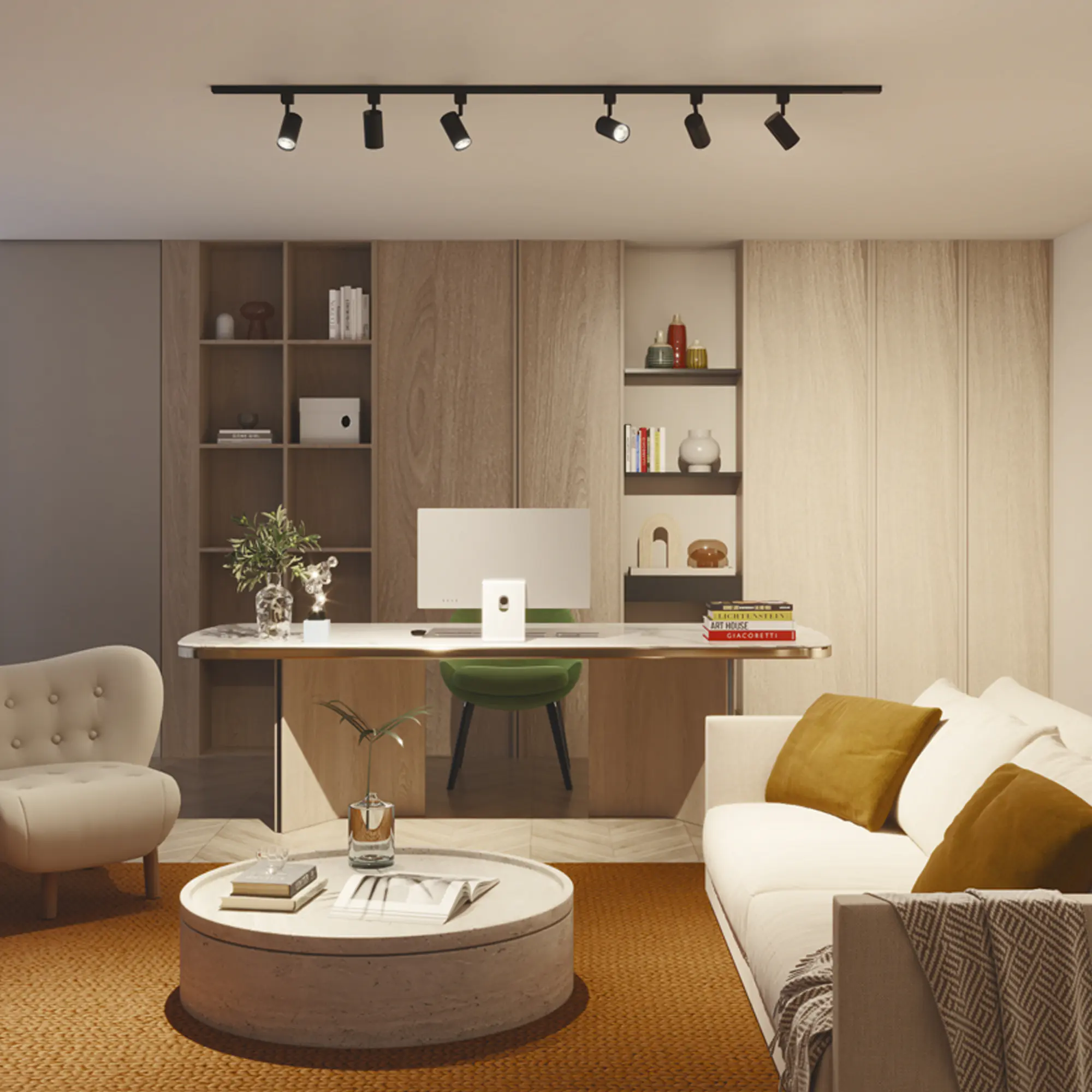 Philips EasyLink Trägerschienen 2 x 1 m mit Stromzufuhr schwarz