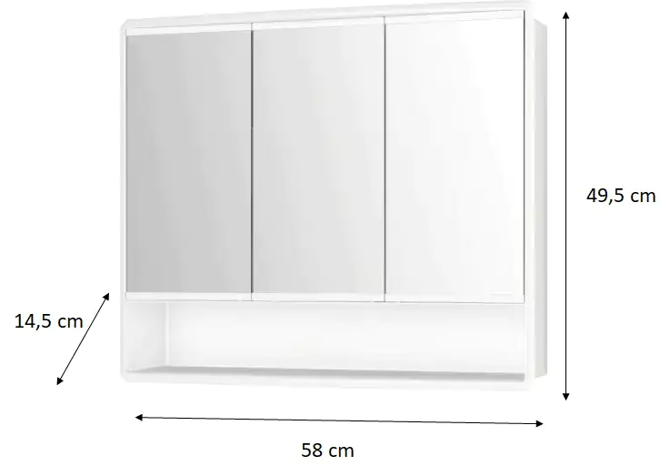 Jokey Spiegelschrank Bad Lymo 3 türig weiß Jokey Spiegelschrank Bad Lymo 3 türig weiß