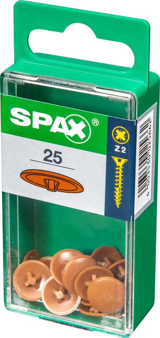 Spax Abdeckkappen rot PZ 2 - 25 Stk.